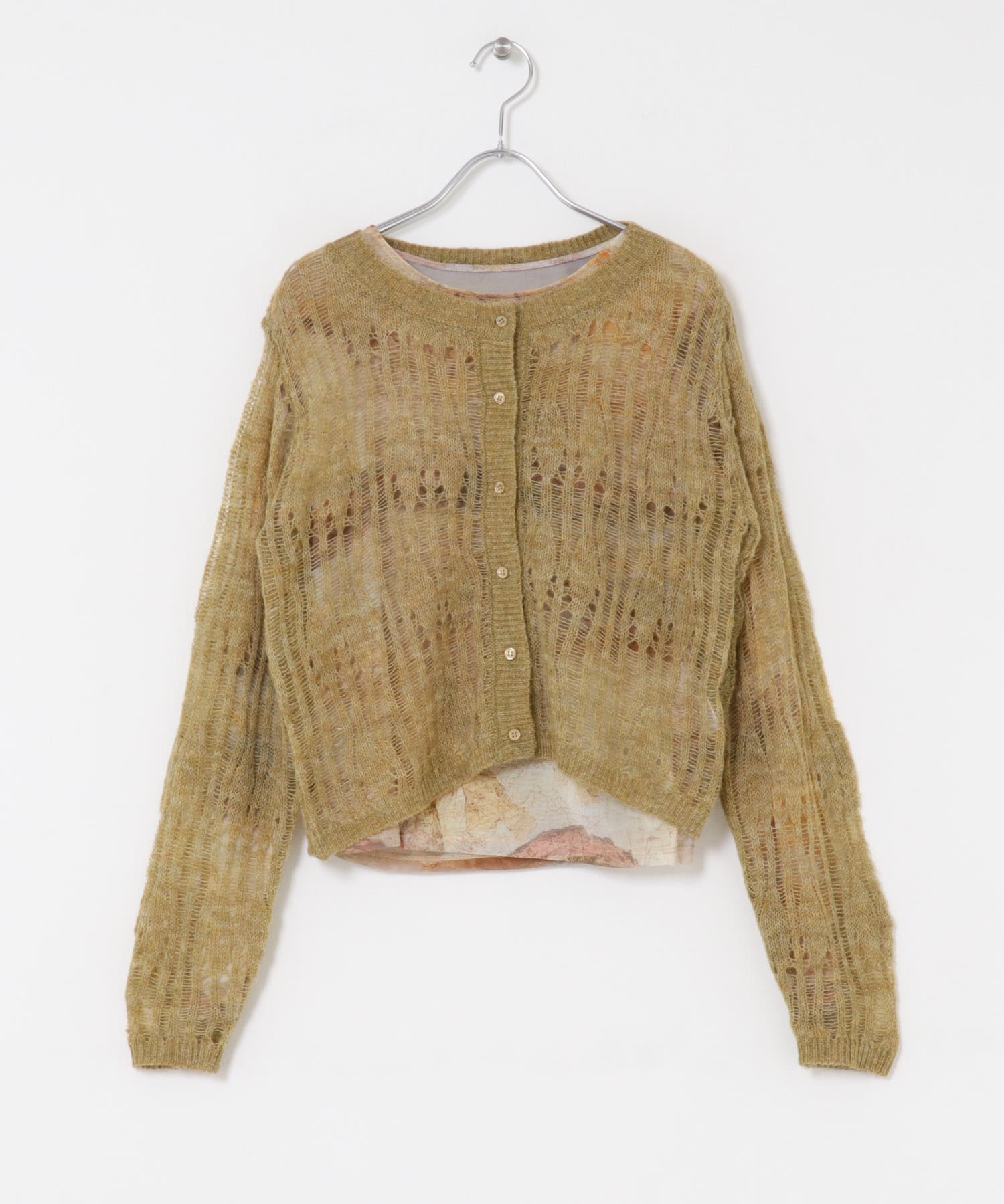 ニットカーディガンSETシアートップス YELLOW BEG one