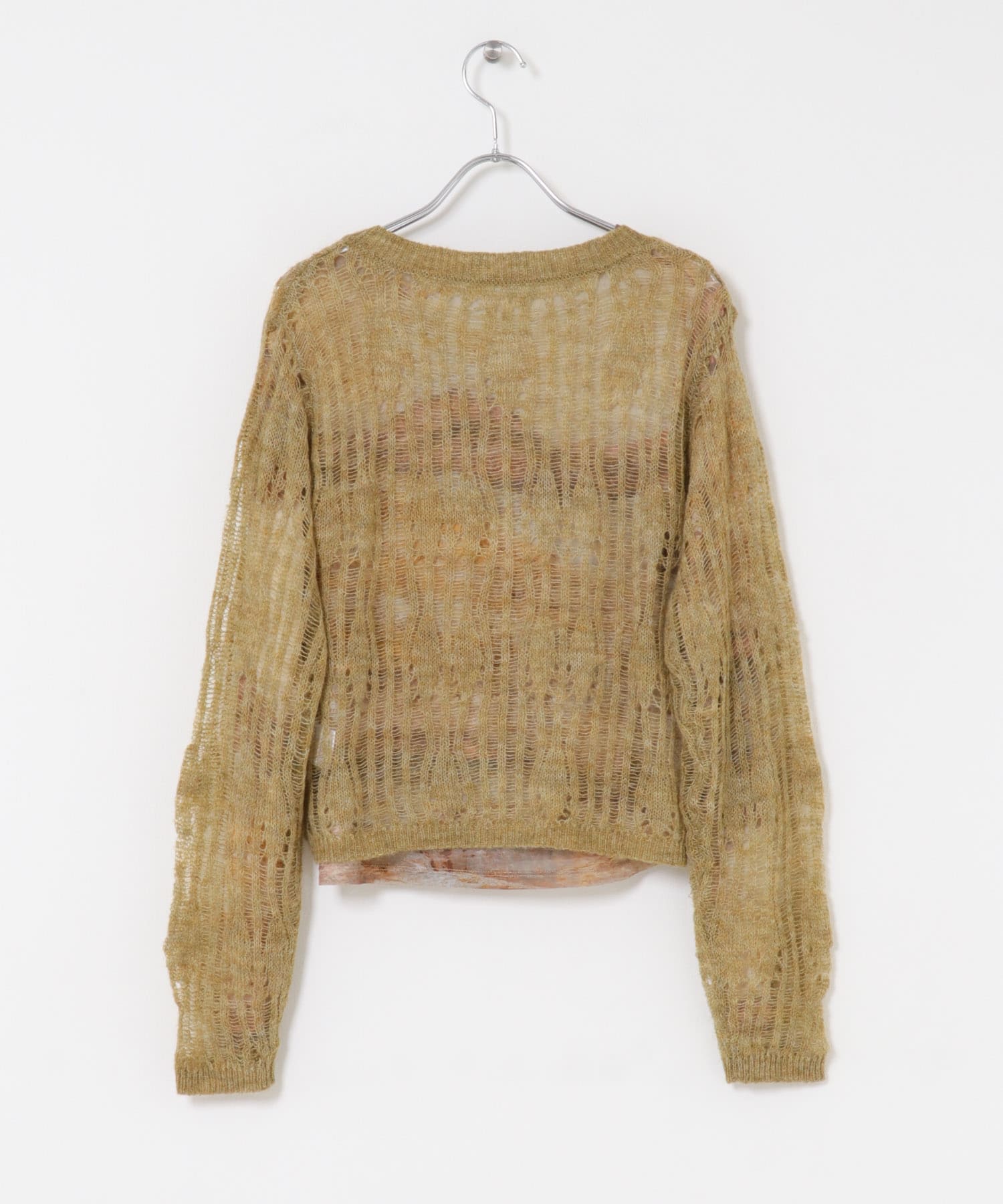 ニットカーディガンSETシアートップス YELLOW BEG one