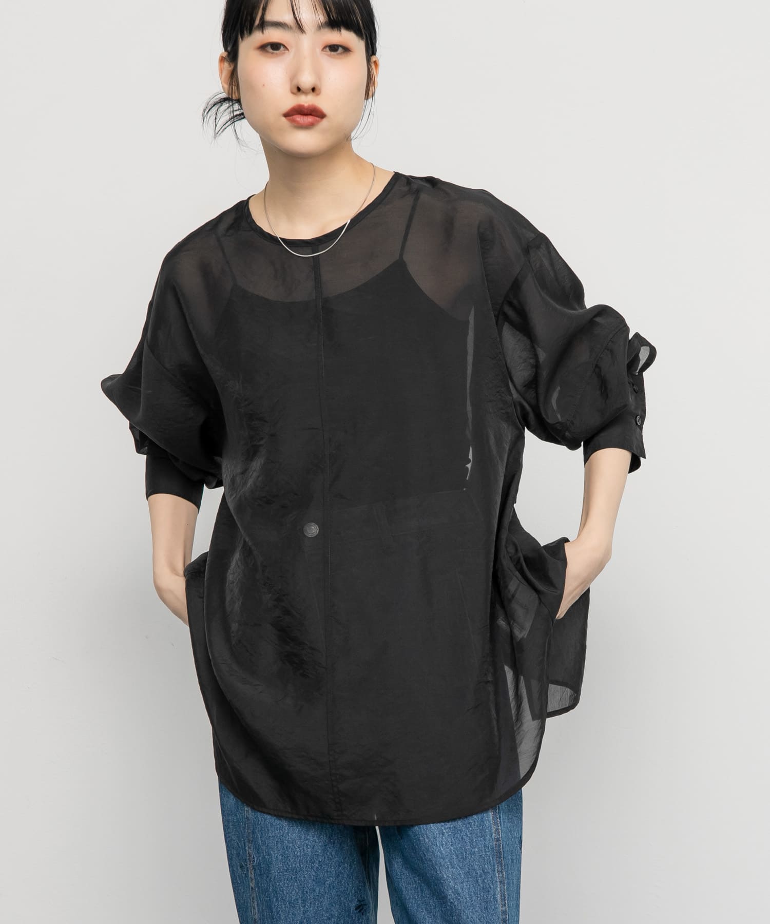 身長：160cm サイズ：one