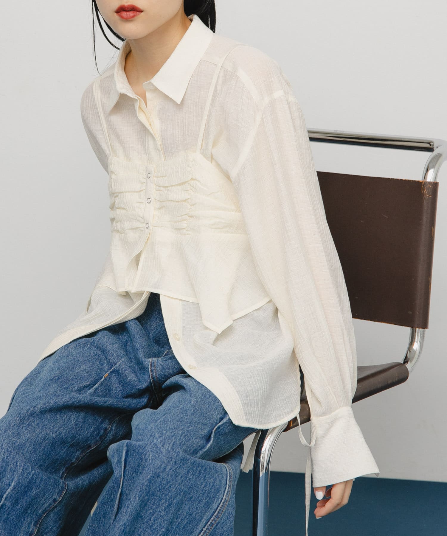 ビスチェSETドロストシャツ