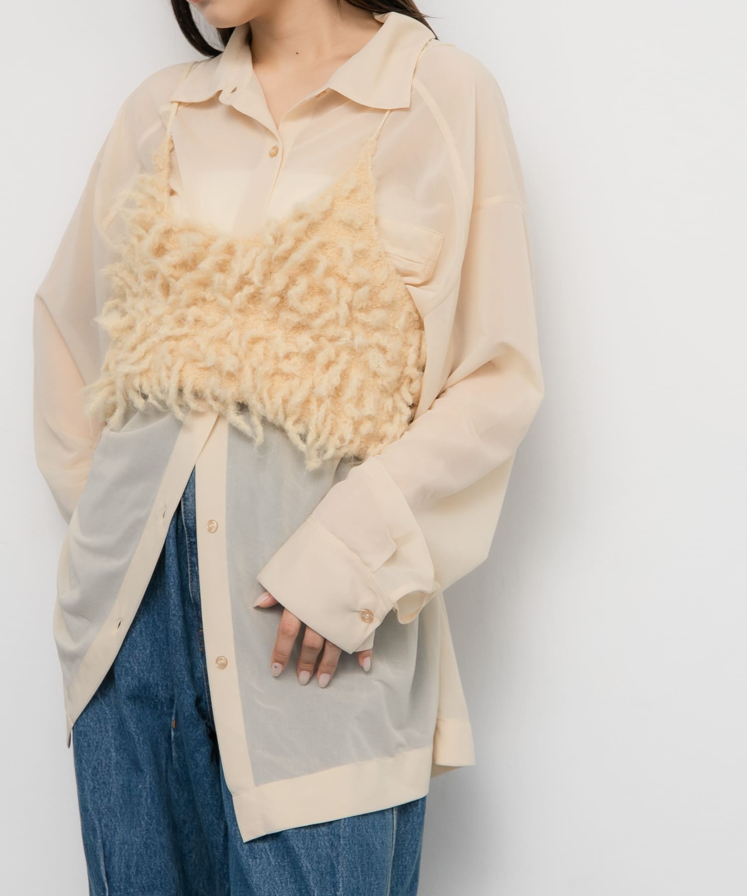 身長：153cm サイズ：one