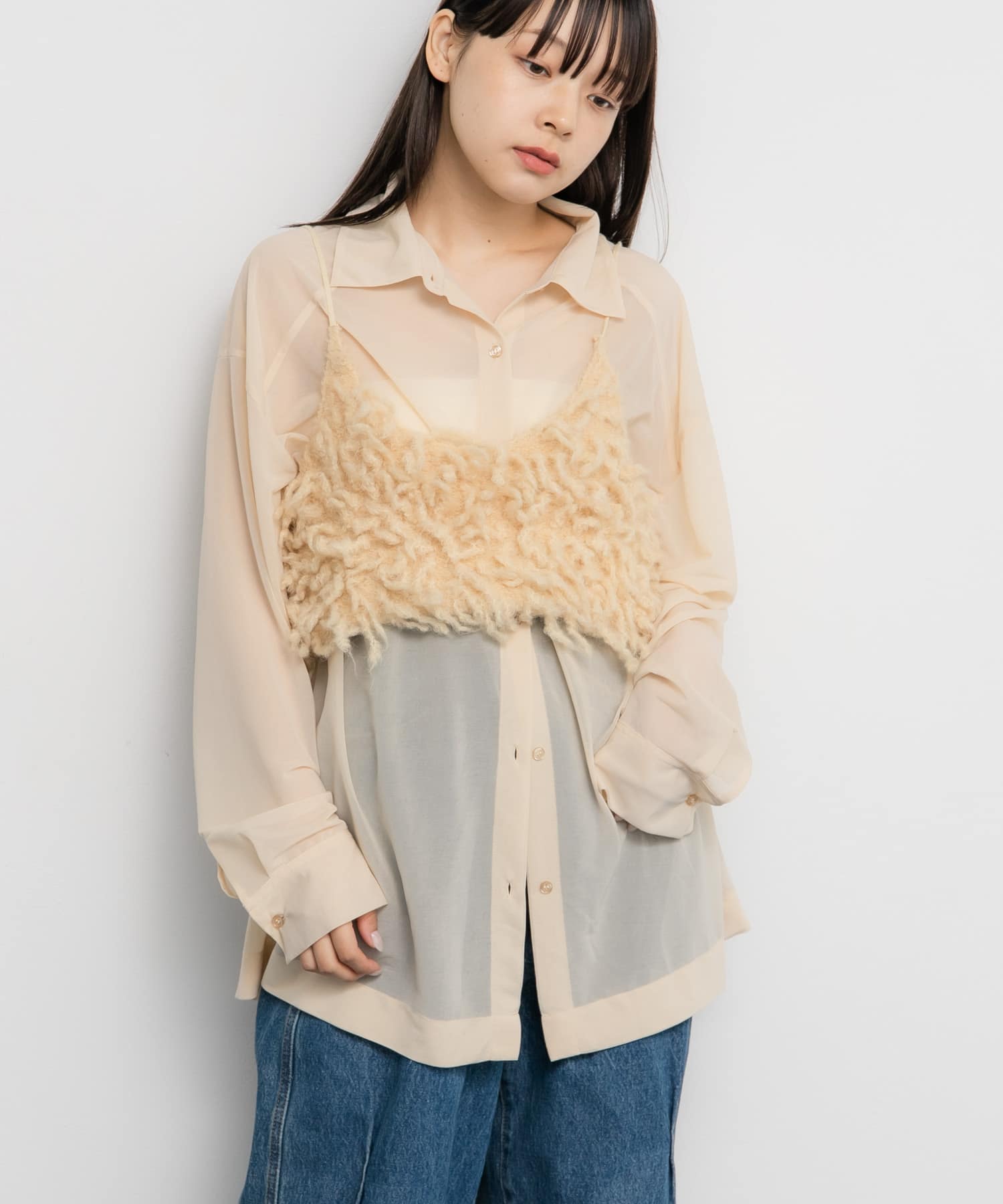 身長：153cm サイズ：one