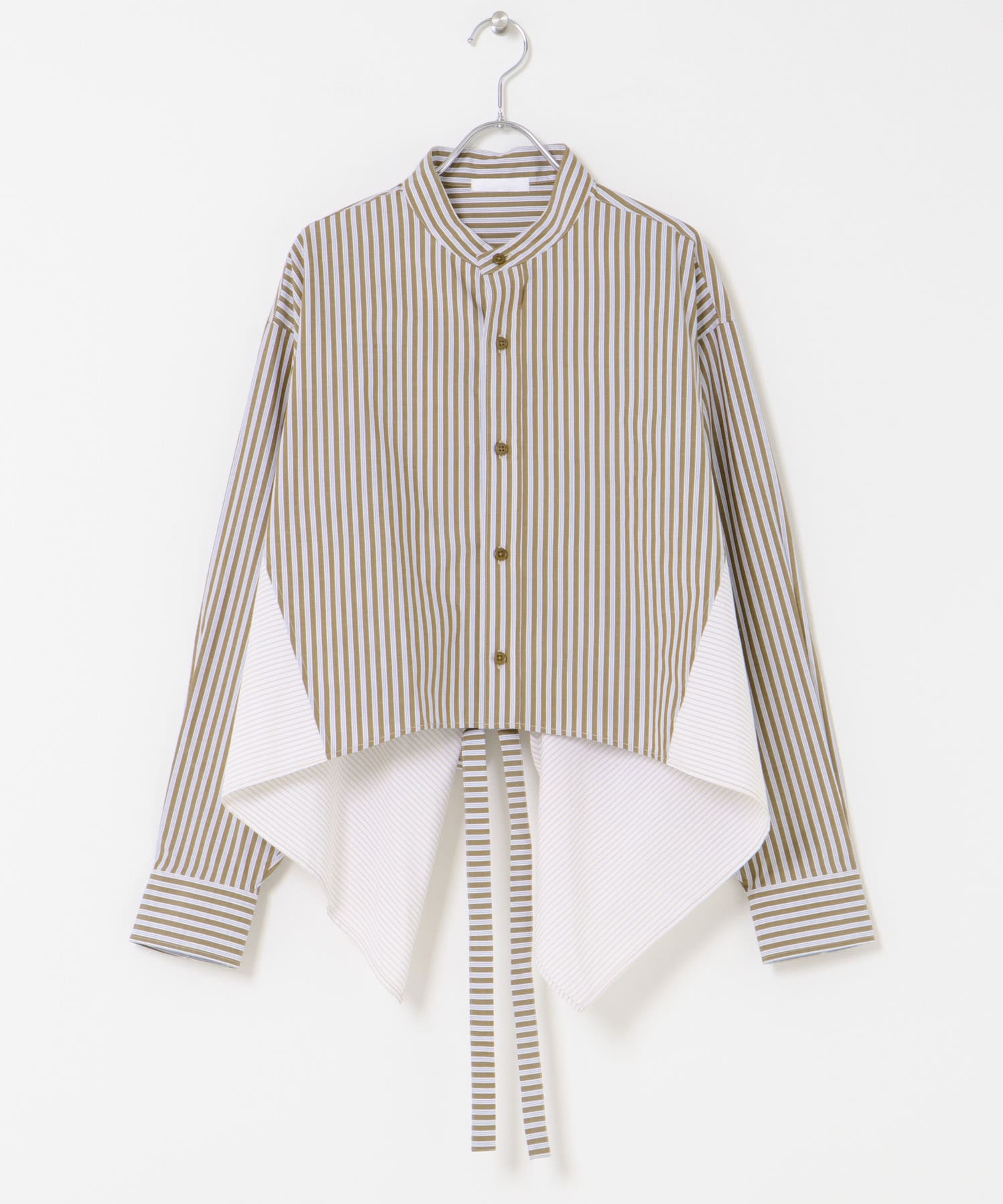 バックフレアショートシャツ BROWN one