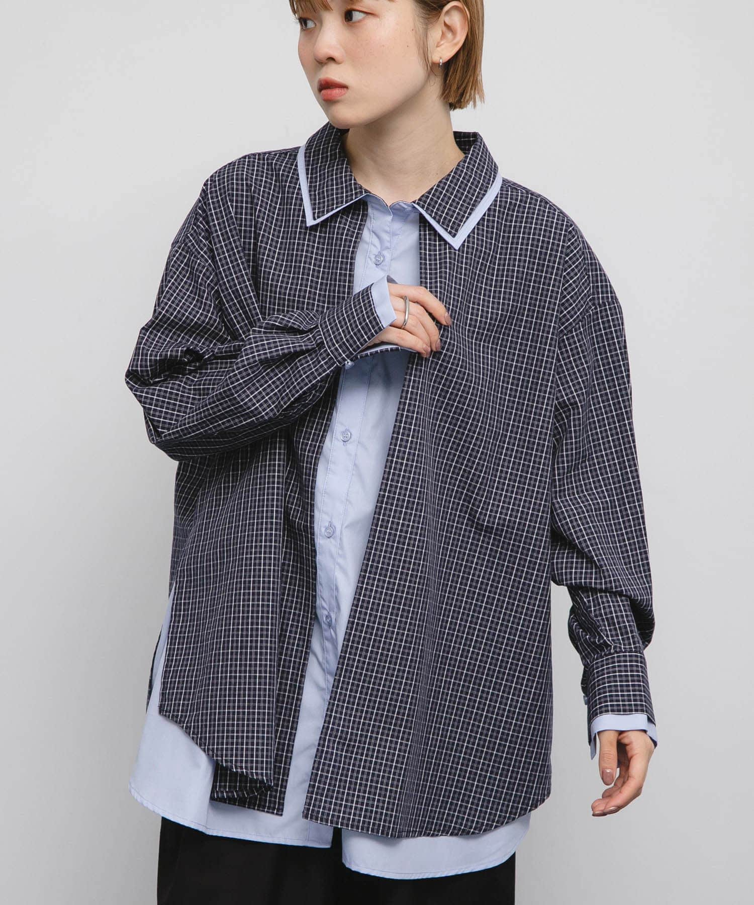 チェックレイヤードBIGシャツ(one OFF×OFF): トップス｜URBAN RESEARCH