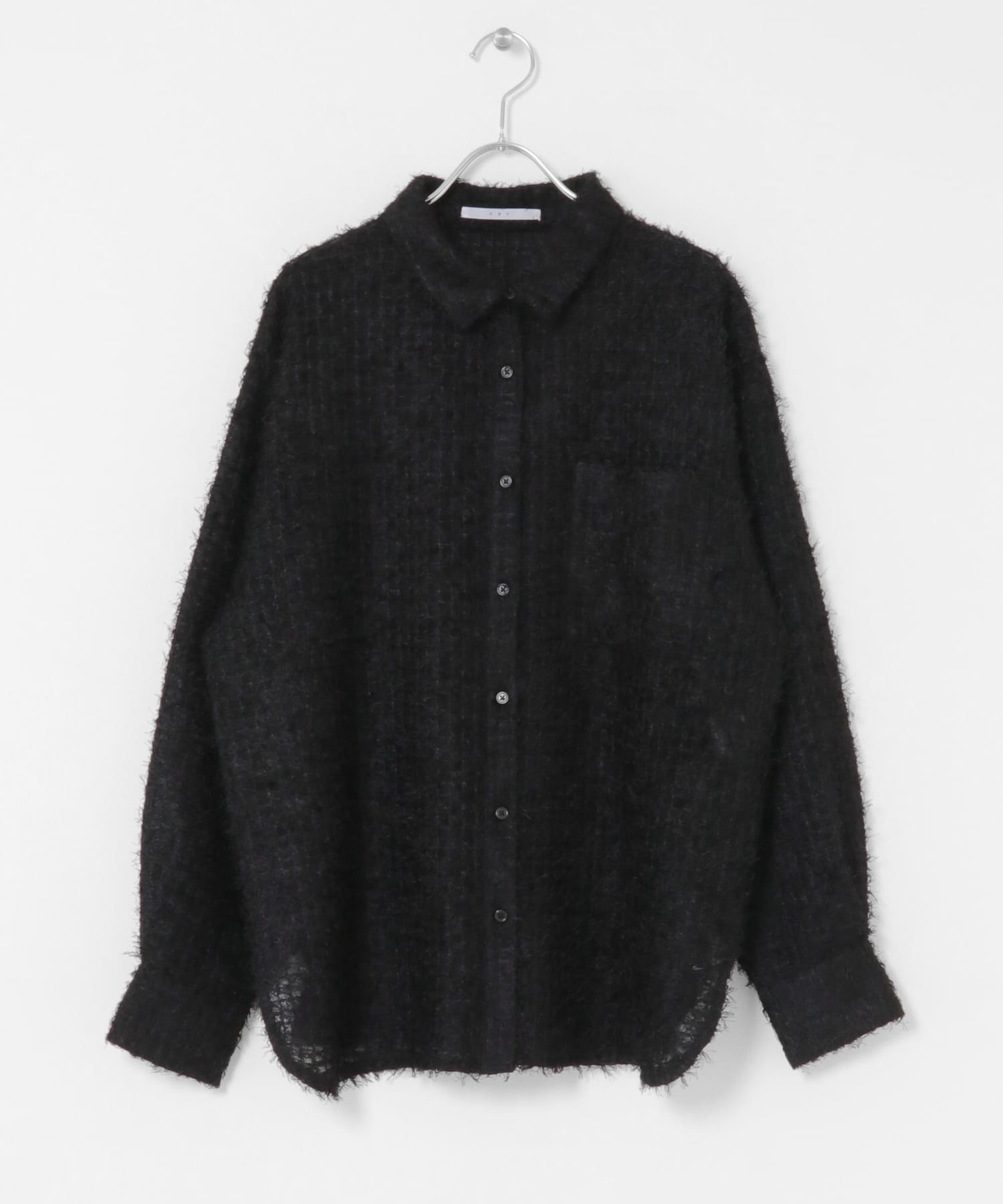 フェザーロングシャツ BLACK one