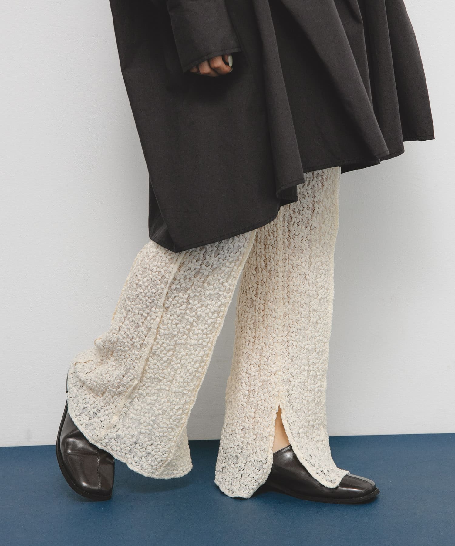 レースフレアイージーパンツ