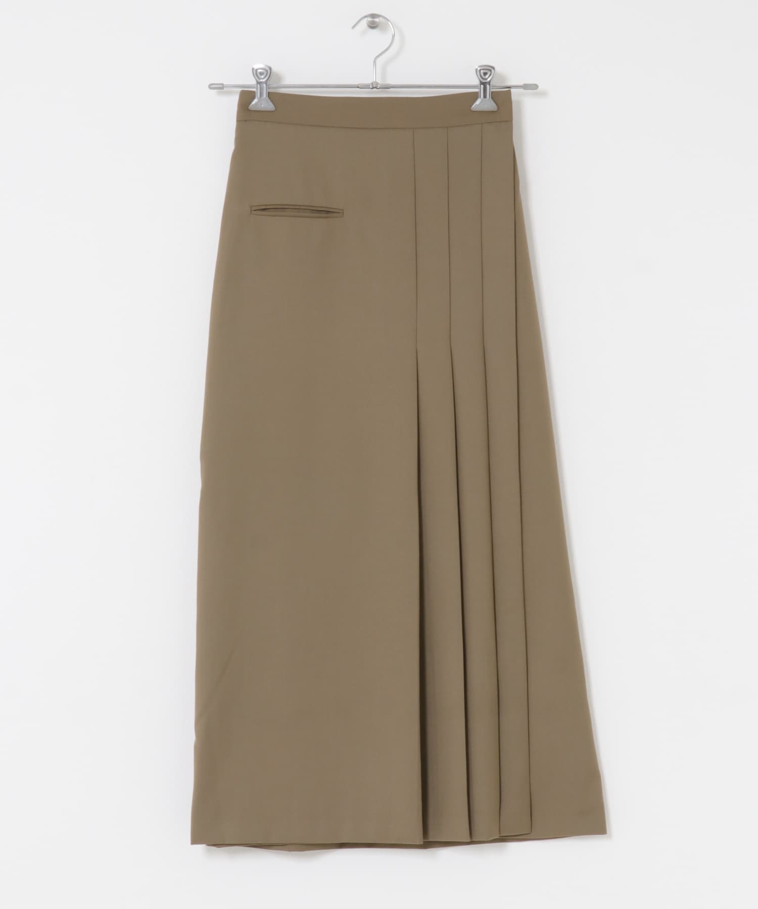 ラップライクプリーツスカート BROWN one