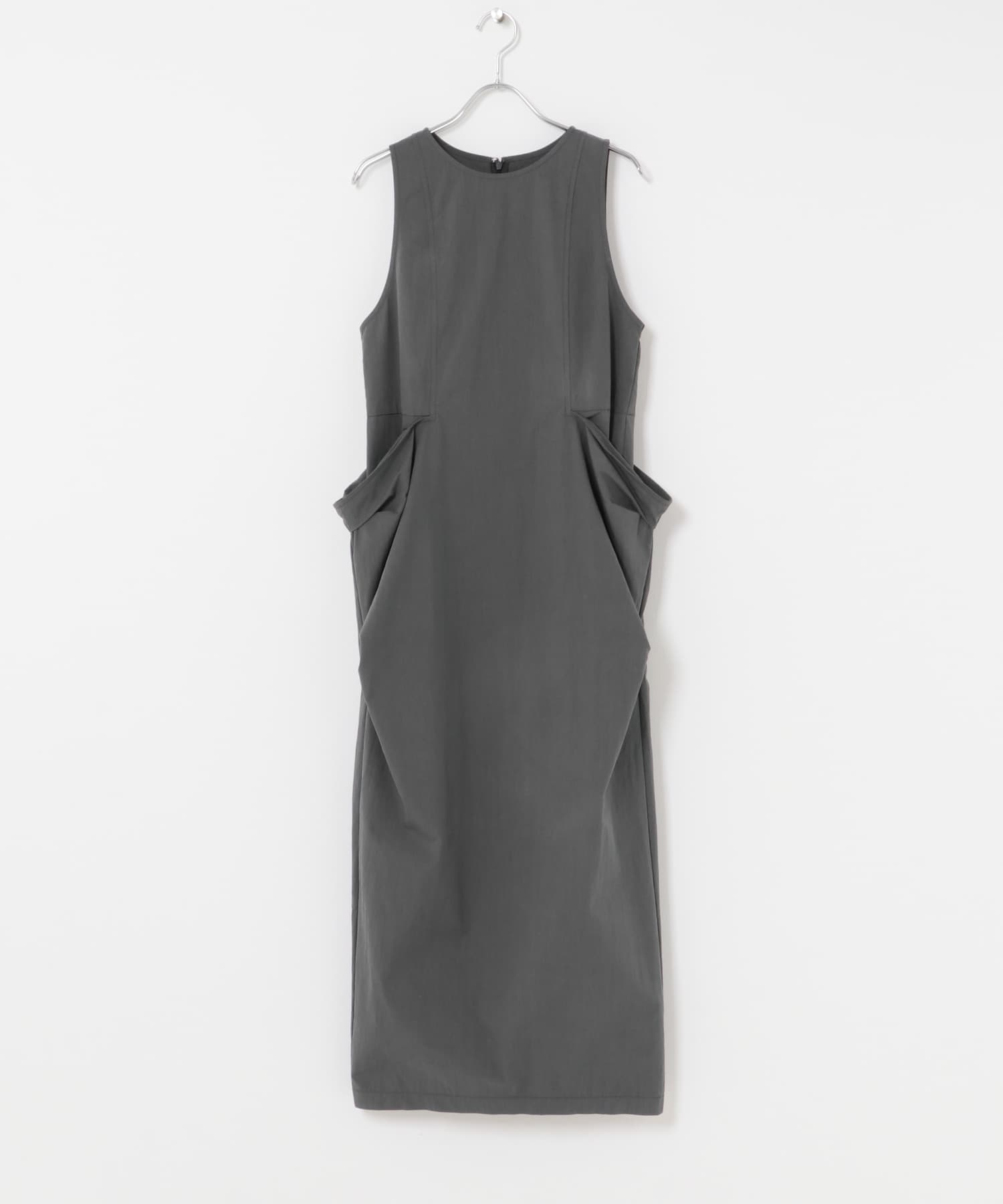 ポケットディティールコクーンワンピース CHARCOAL one