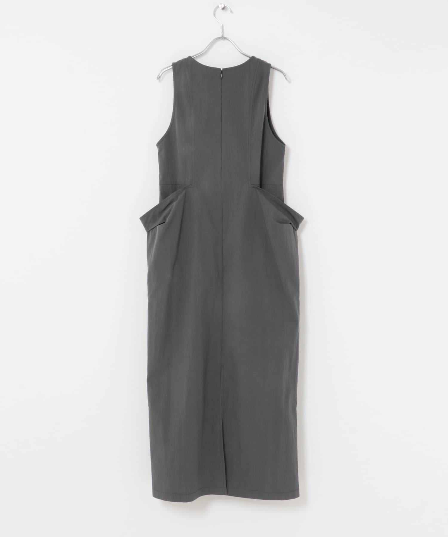 ポケットディティールコクーンワンピース CHARCOAL one