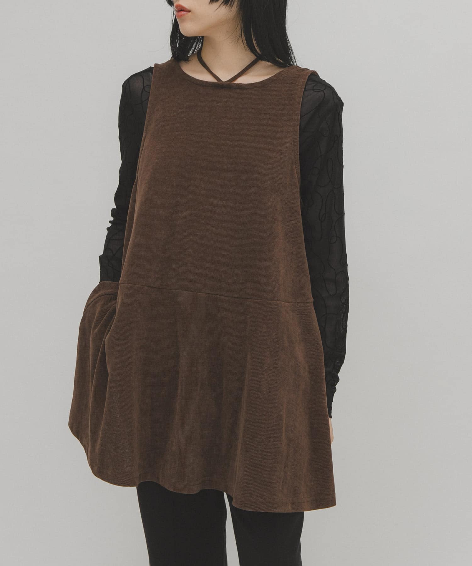 2WAYローフレアミニワンピース