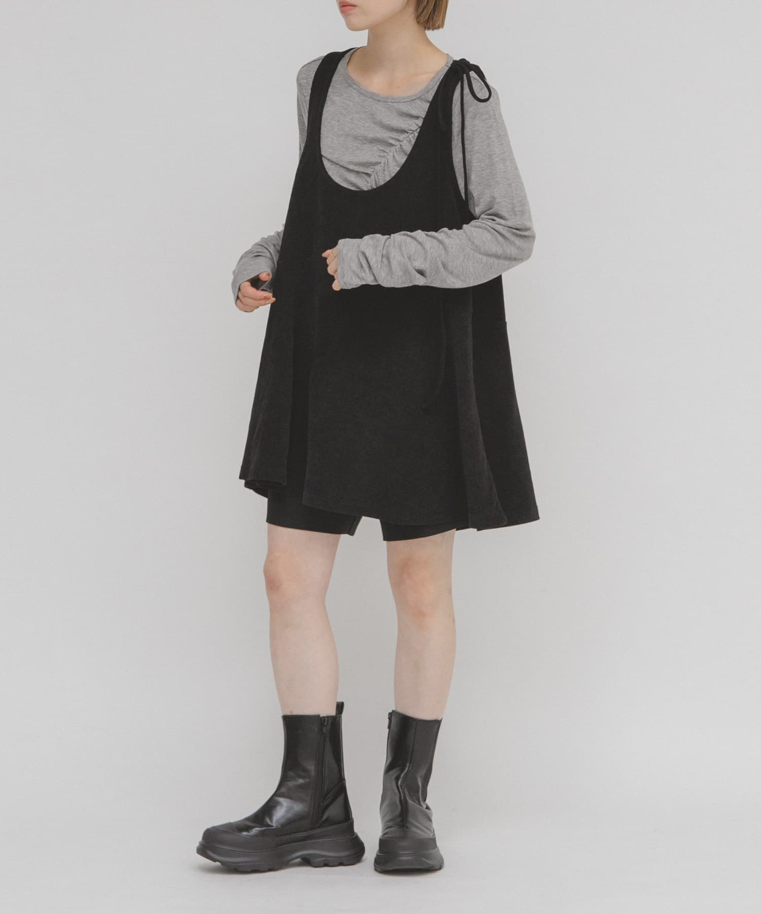 2WAYローフレアミニワンピース