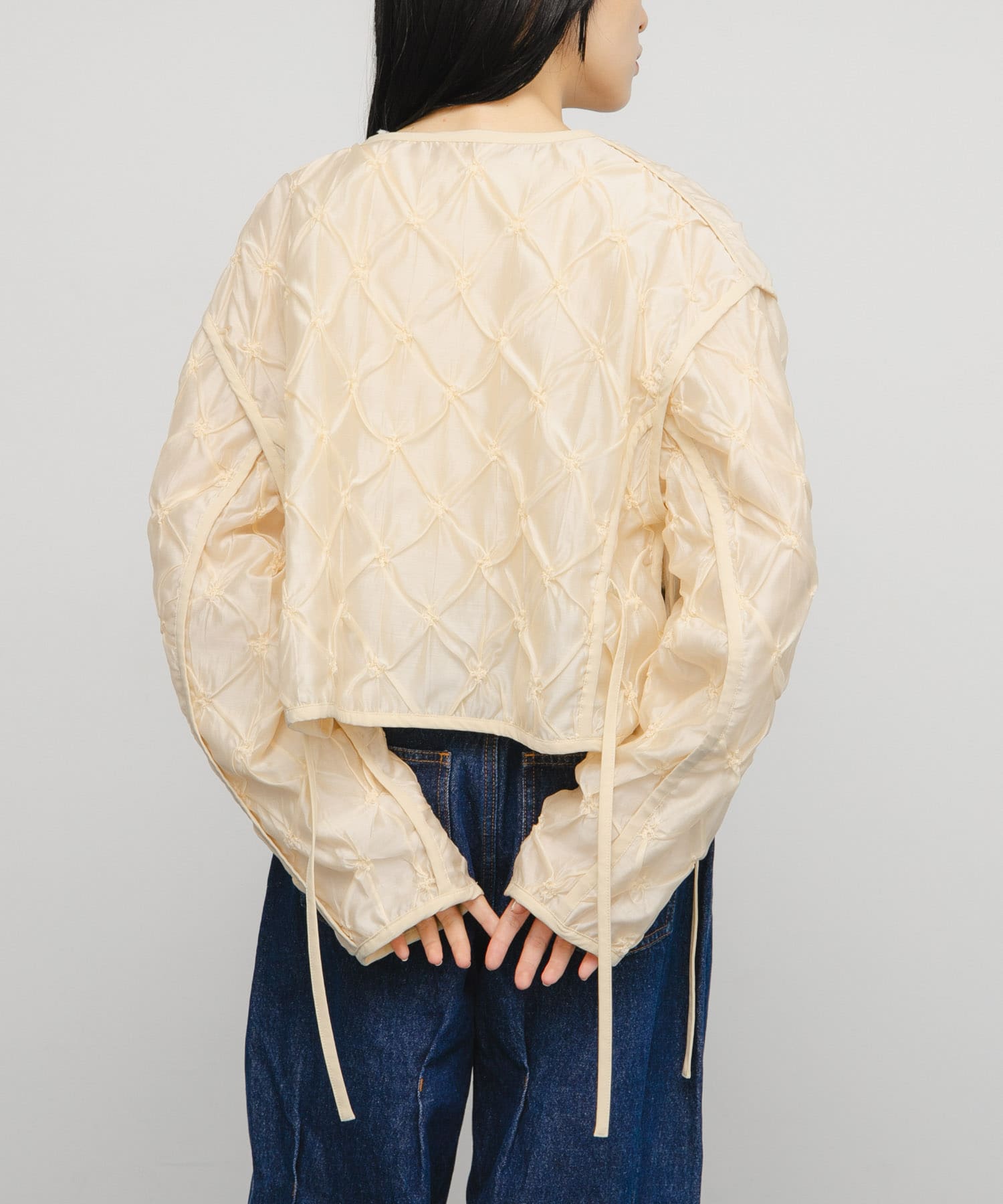 シャーリングショートジャケット