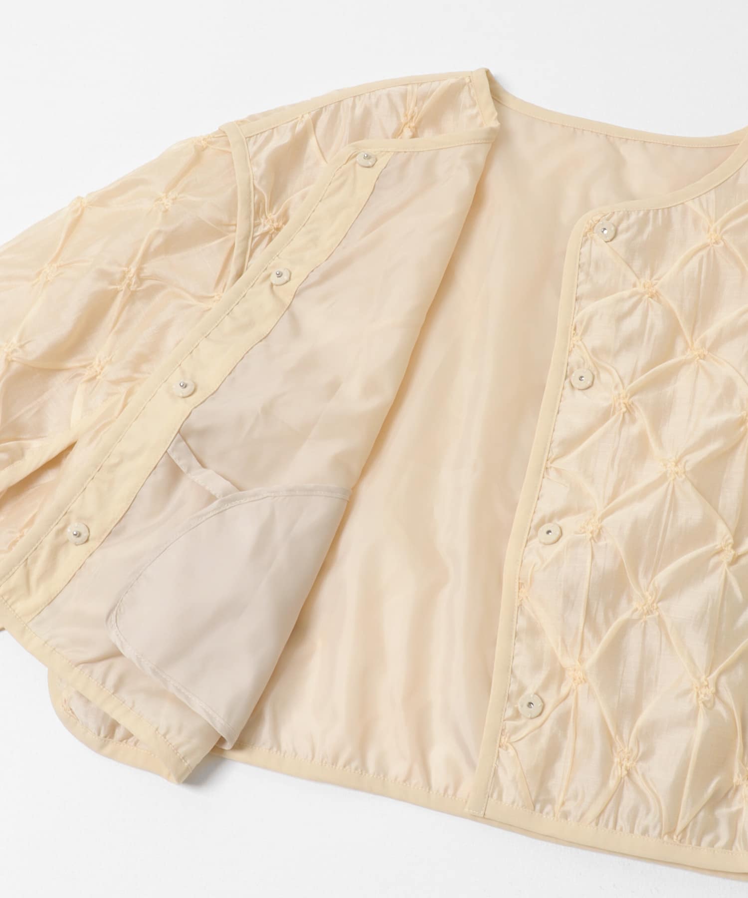 シャーリングショートジャケット IVORY one