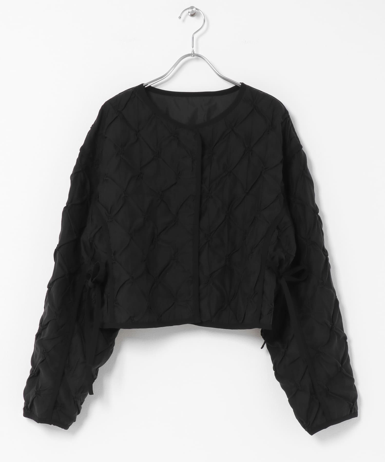 シャーリングショートジャケット BLACK one