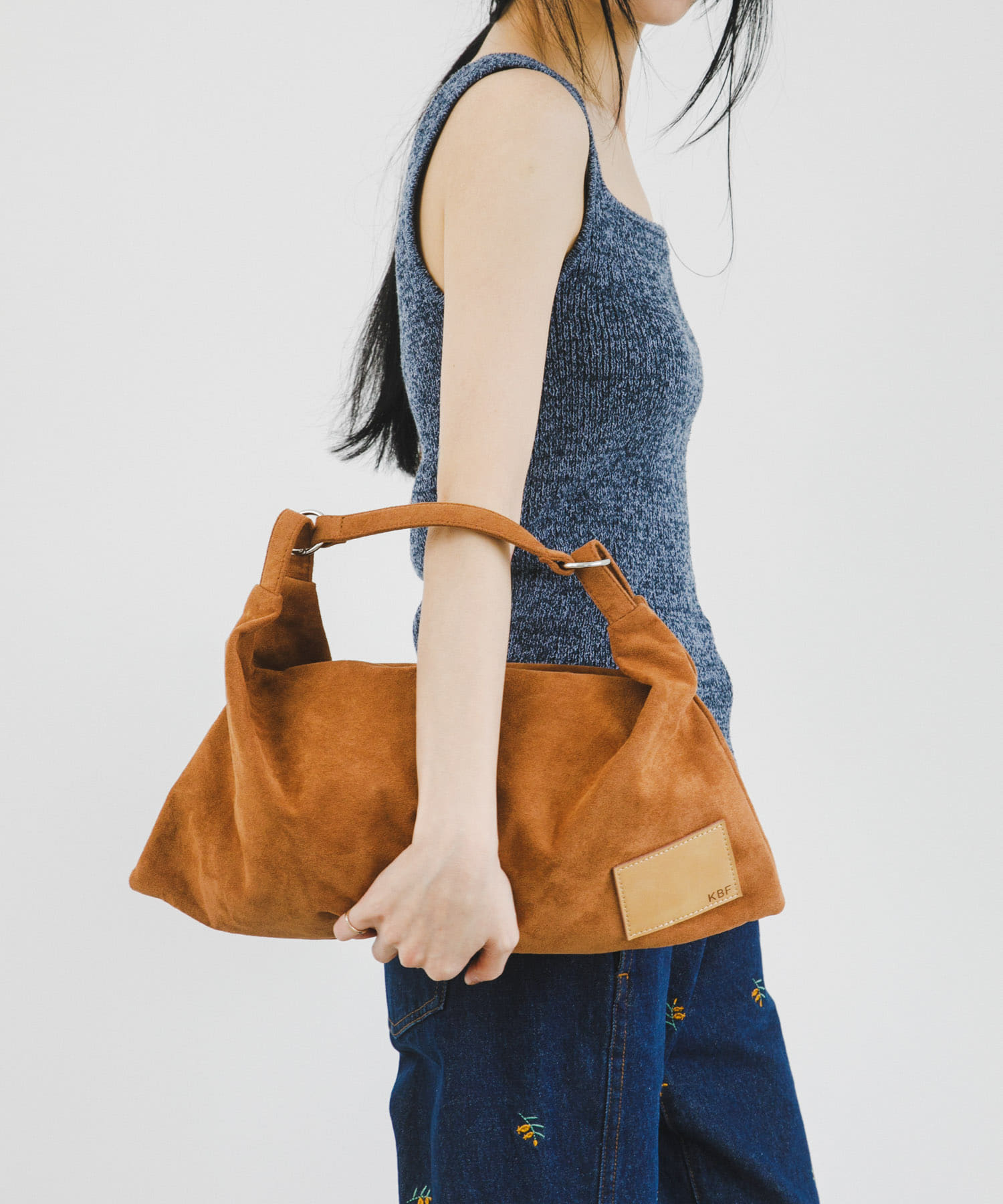 2WAYハンドルデザインBAG BROWN one