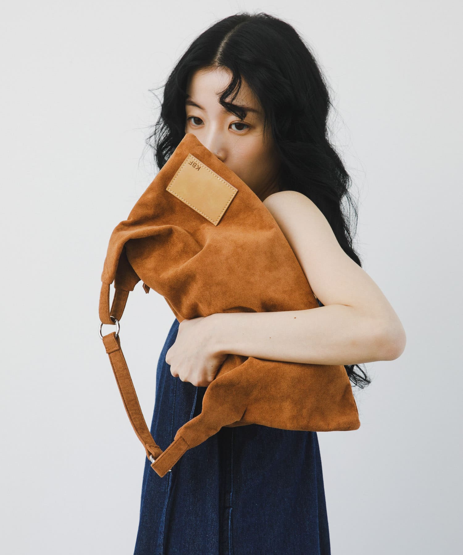 2WAYハンドルデザインBAG BROWN one