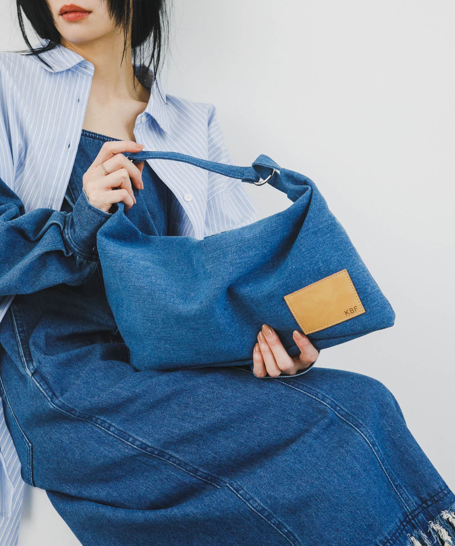 2WAYハンドルデザインBAG BLUE one