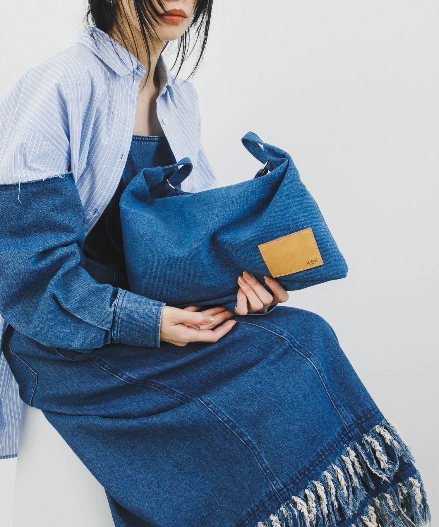 2WAYハンドルデザインBAG BLUE one