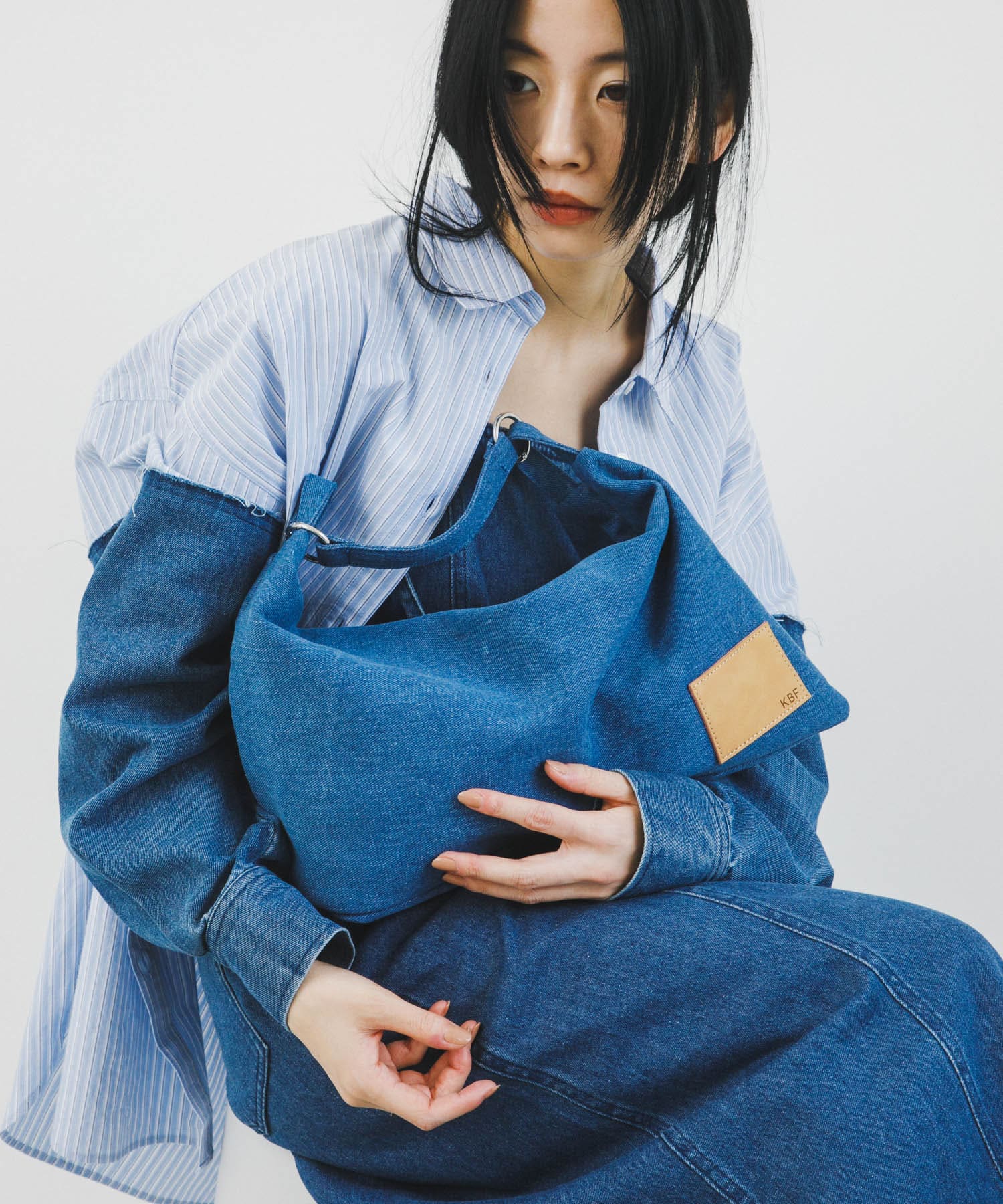 2WAYハンドルデザインBAG BLUE one