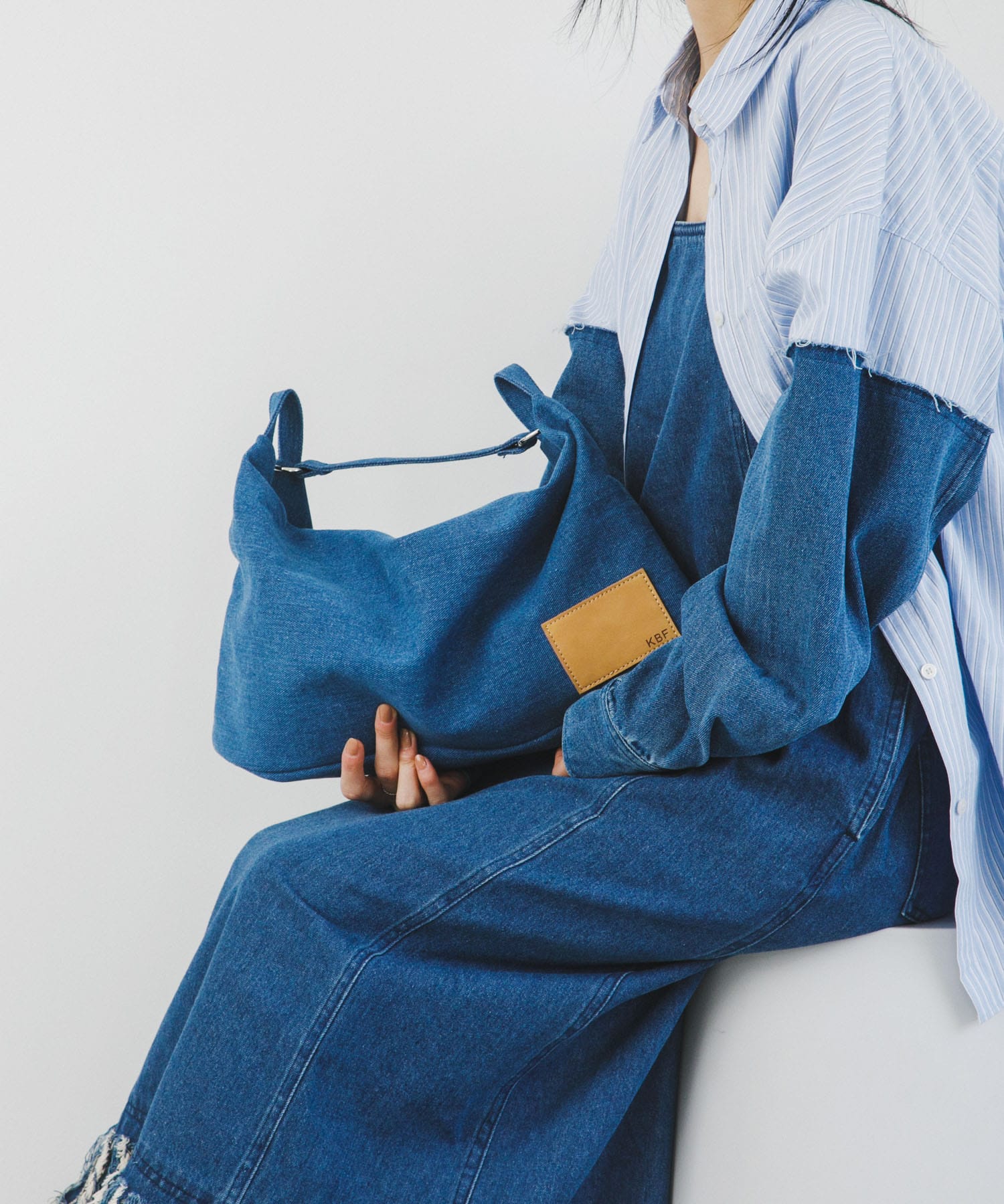 2WAYハンドルデザインBAG BLUE one