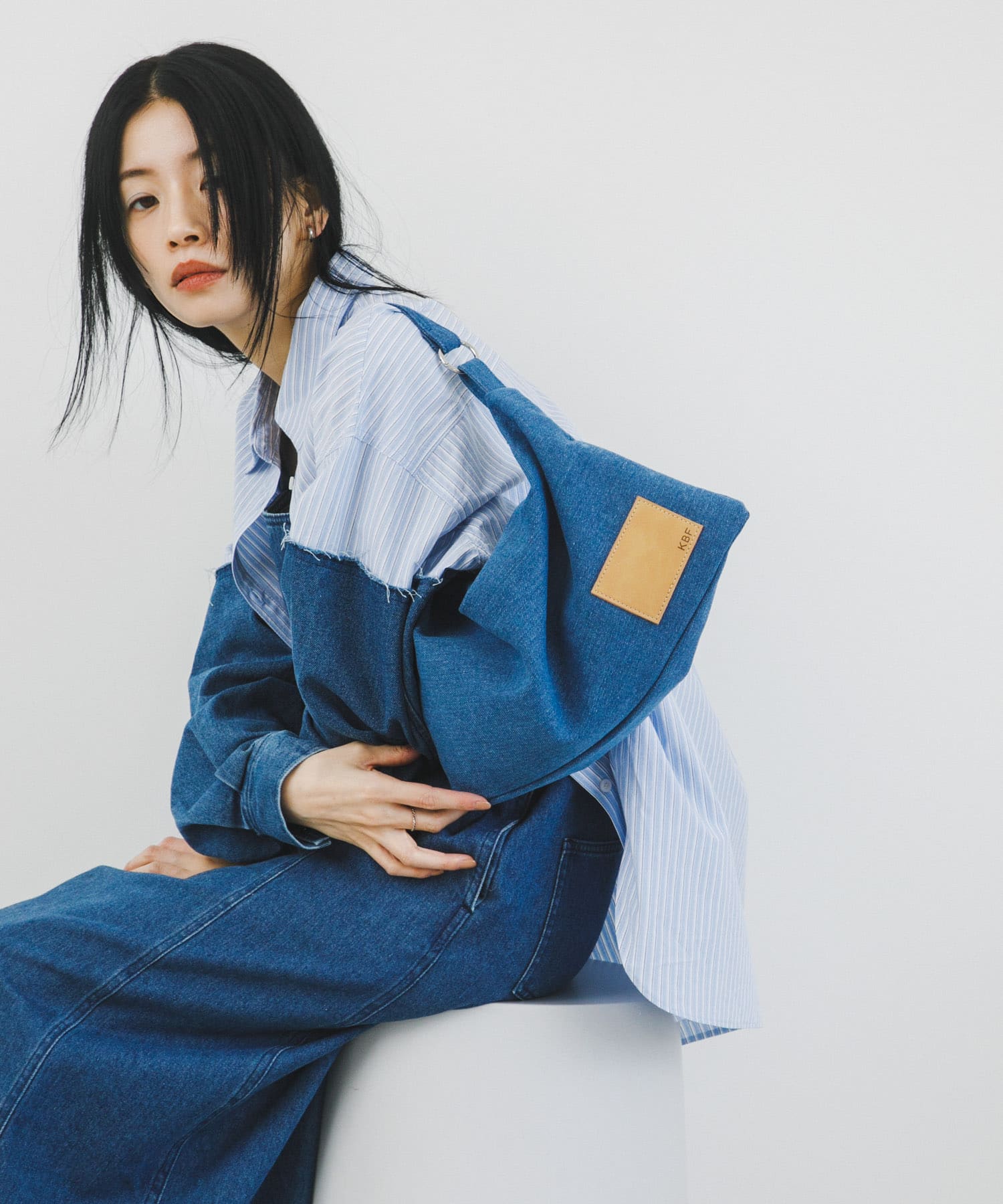 2WAYハンドルデザインBAG BLUE one