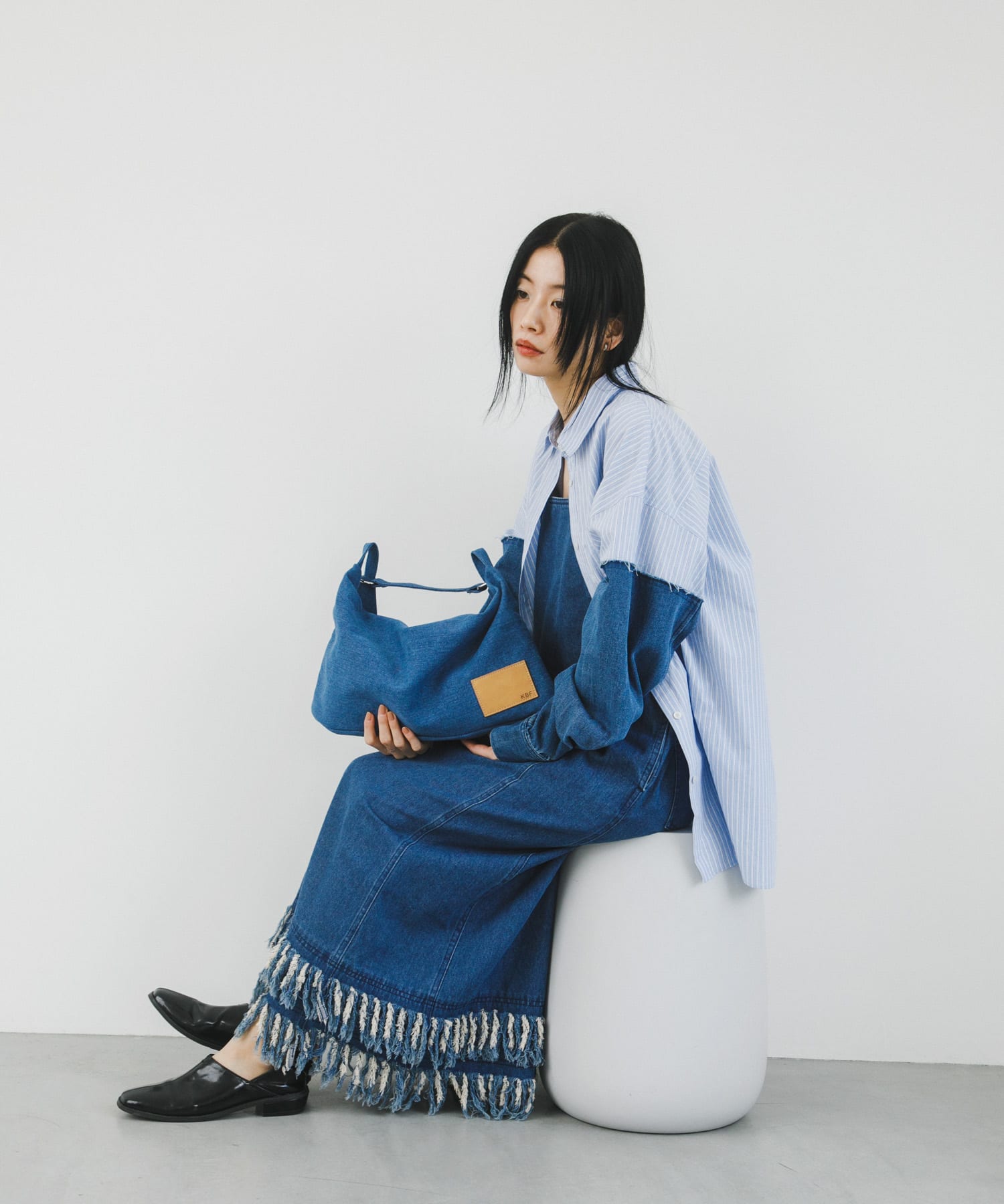 2WAYハンドルデザインBAG BLUE one