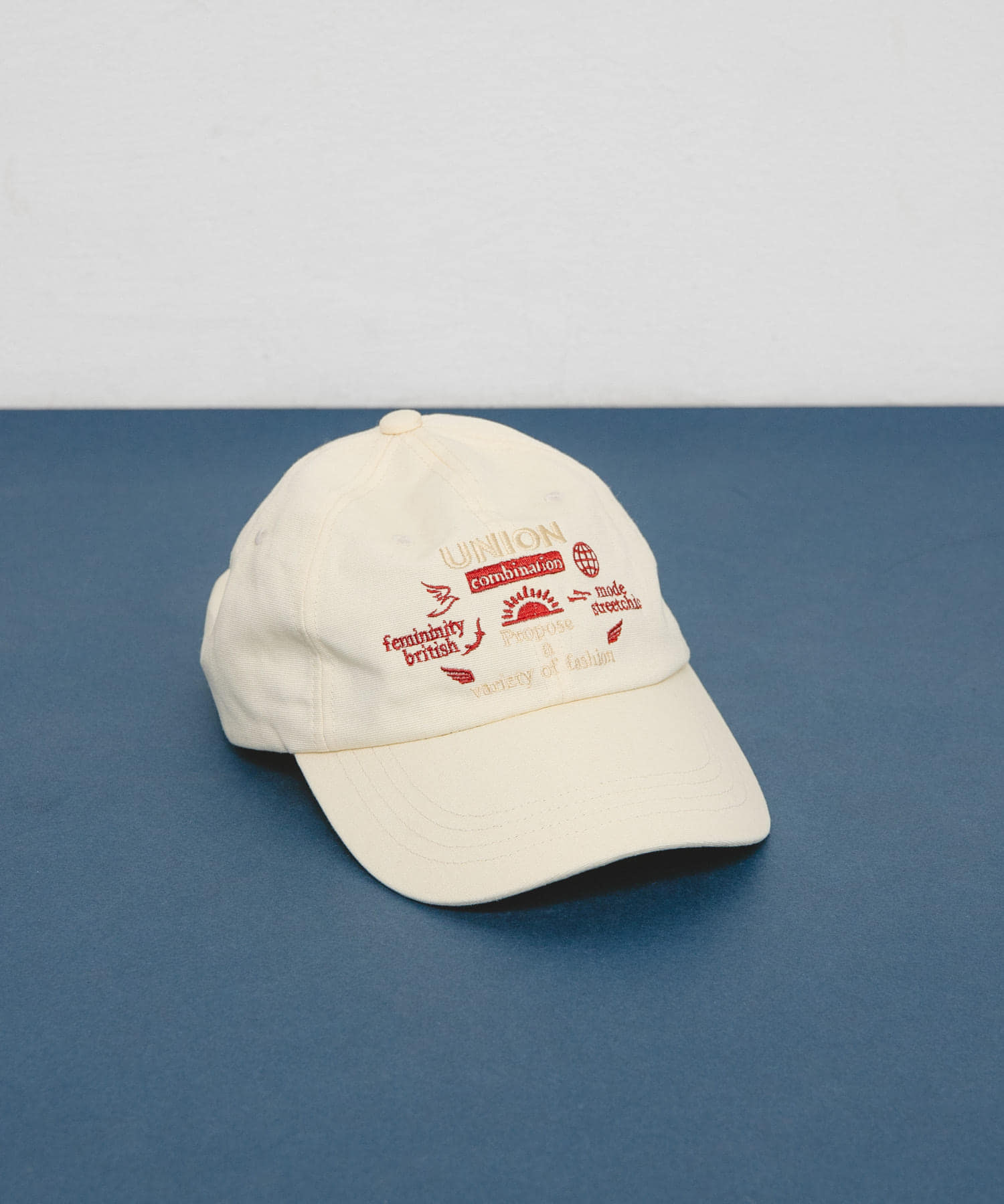 バイカラーエンブロイダリーCAP
