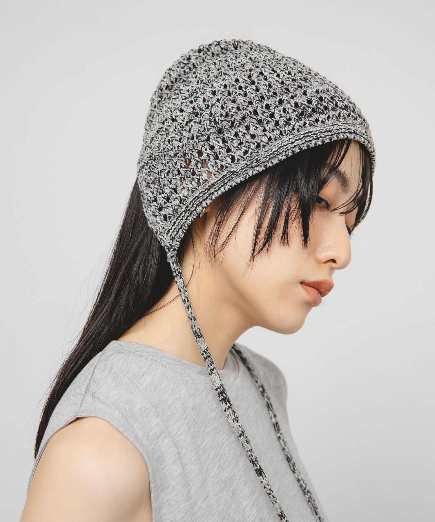 マルチカラーニットボンネット NAVY one