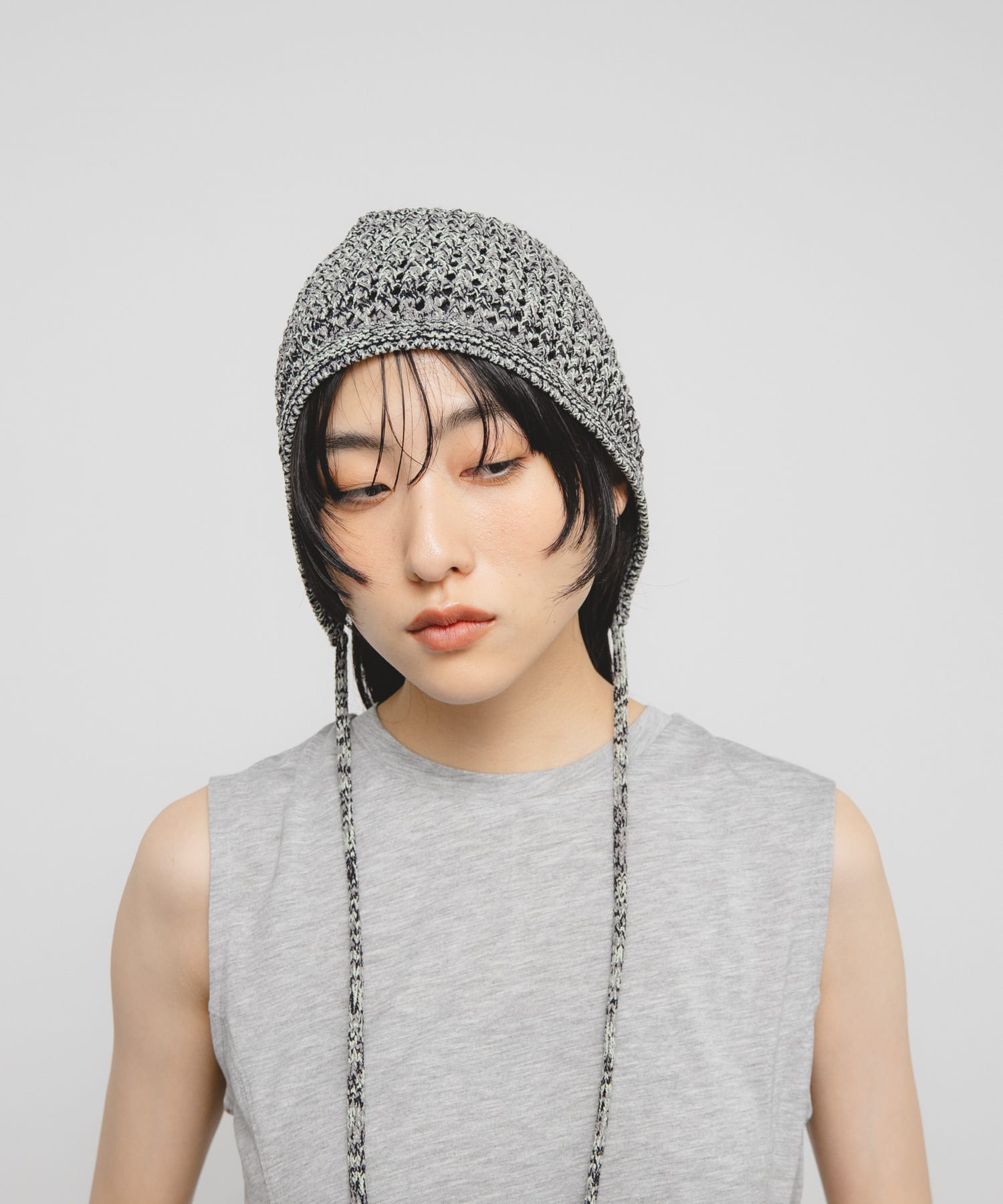 マルチカラーニットボンネット NAVY one