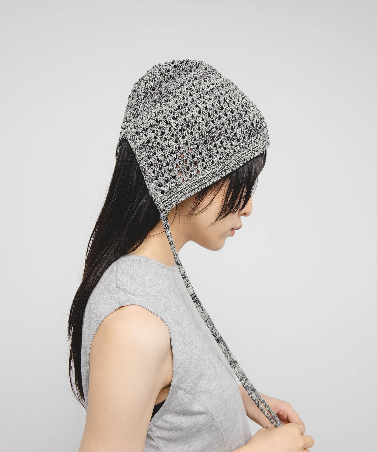 マルチカラーニットボンネット NAVY one