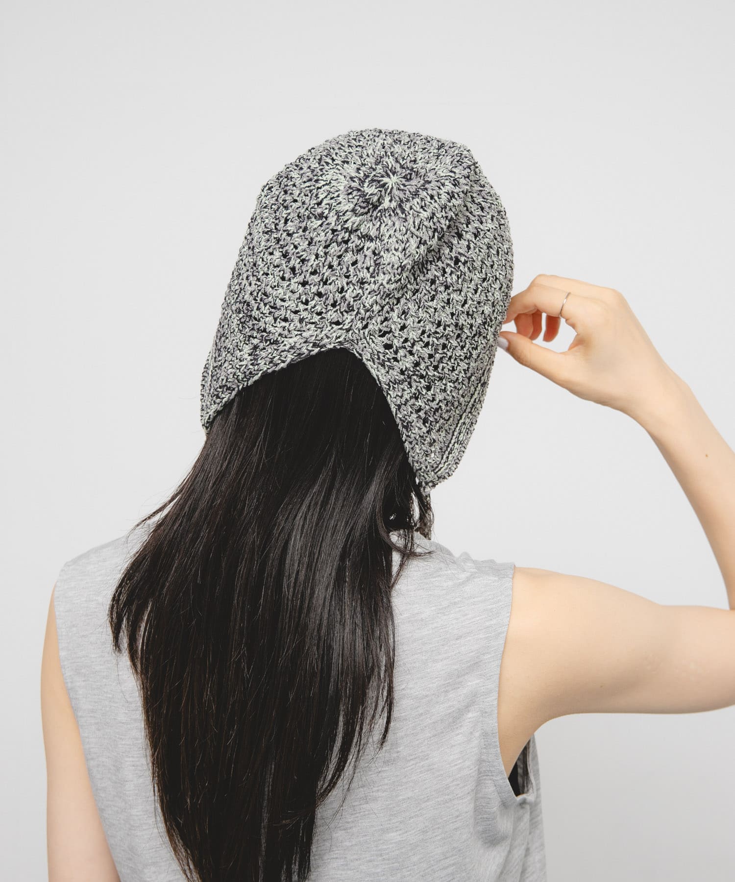 マルチカラーニットボンネット NAVY one