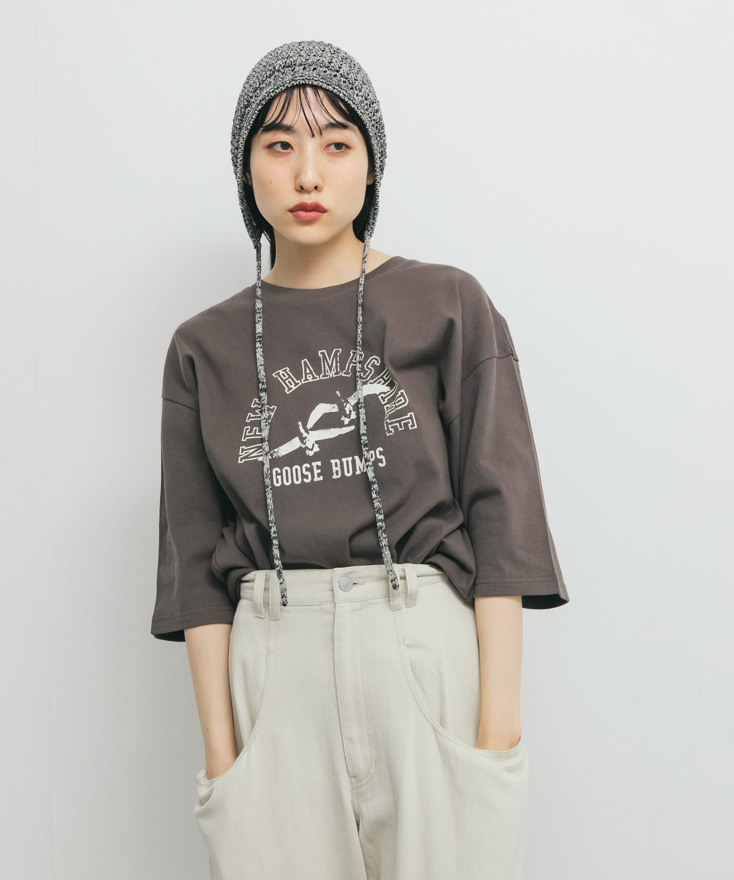 マルチカラーニットボンネット NAVY one