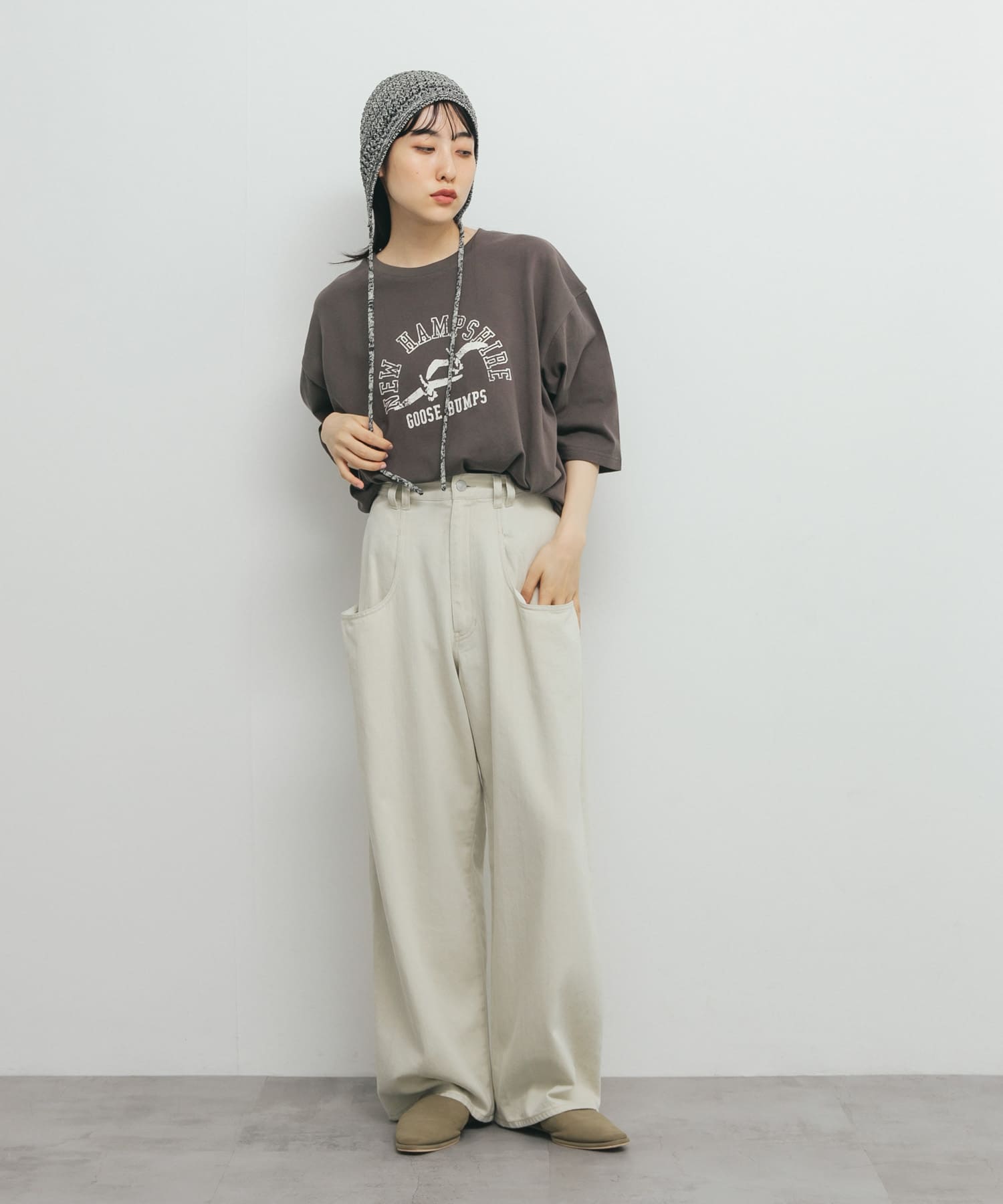 マルチカラーニットボンネット NAVY one