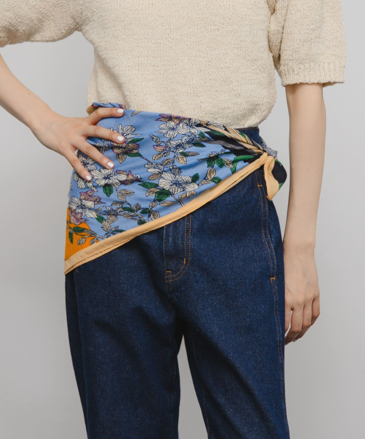 フラワーデザインビッグスカーフ