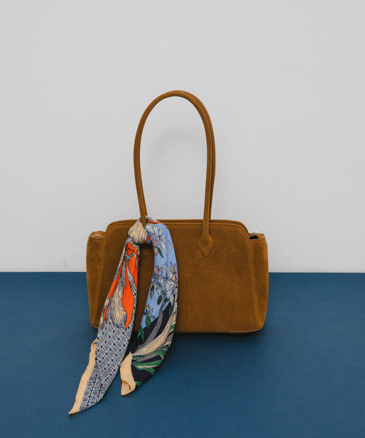 フラワーデザインビッグスカーフ ORANGE one