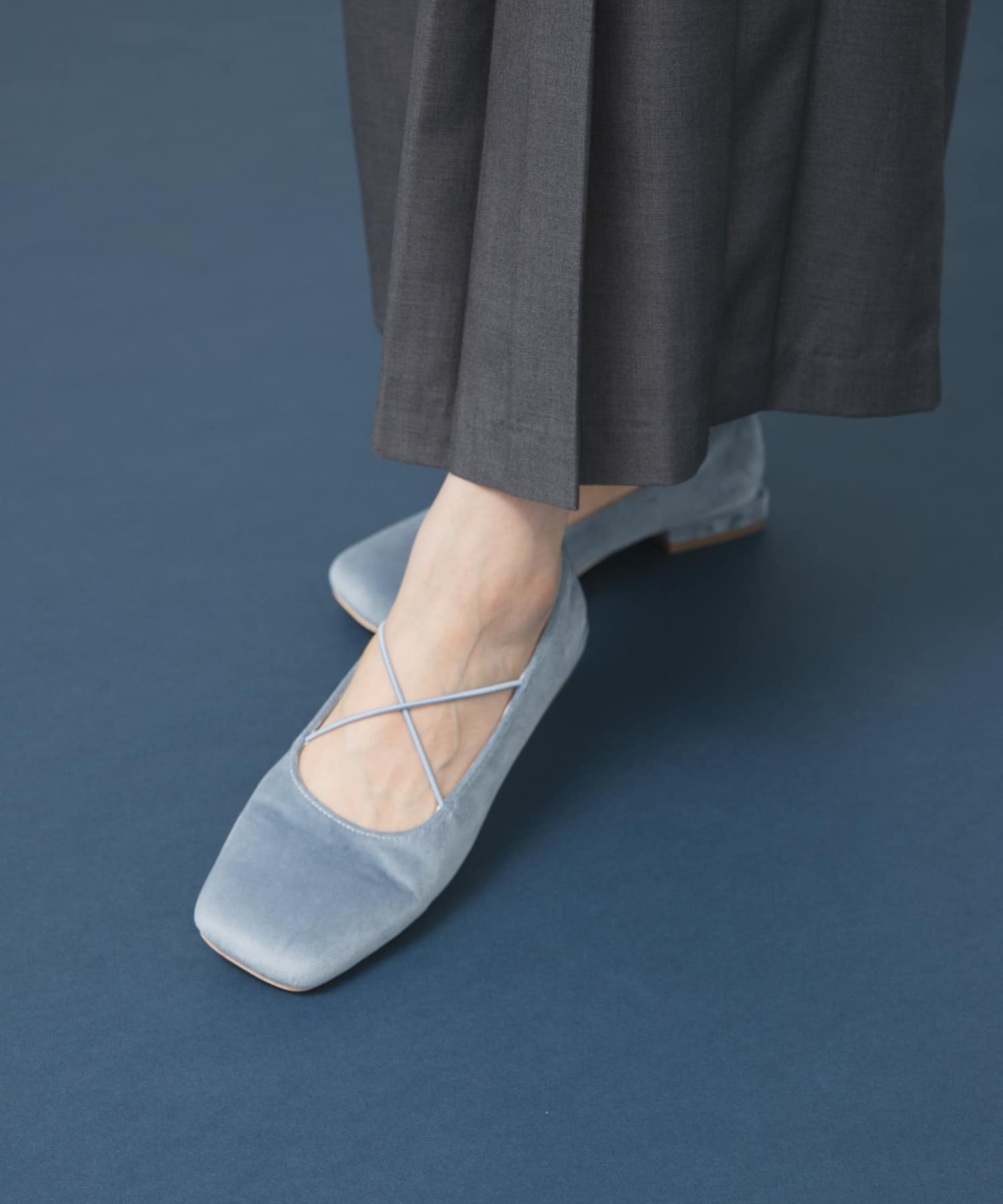 クロスナローバレエシューズ BLUE 36