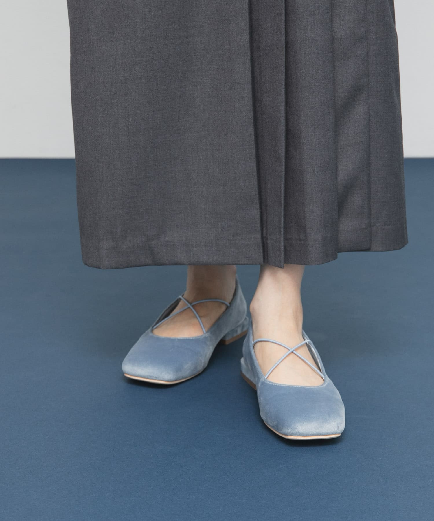 クロスナローバレエシューズ BLUE 36