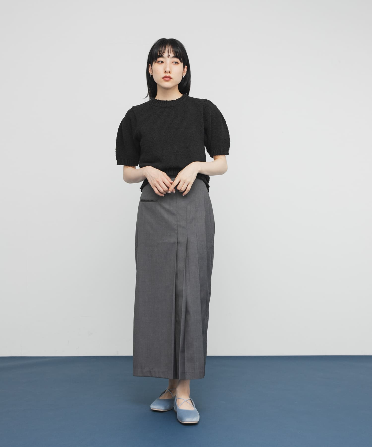 クロスナローバレエシューズ BLUE 36