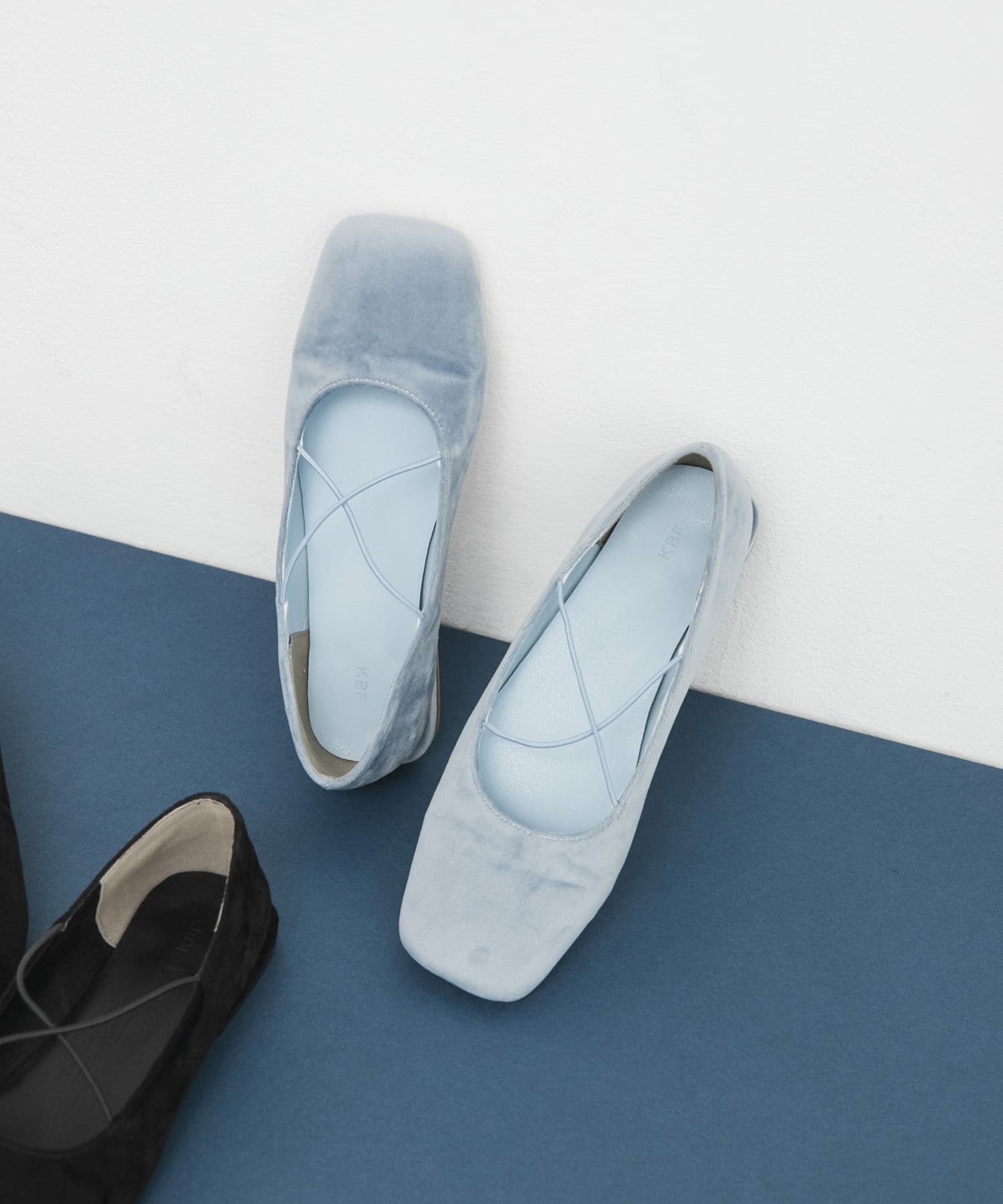 クロスナローバレエシューズ BLUE 36