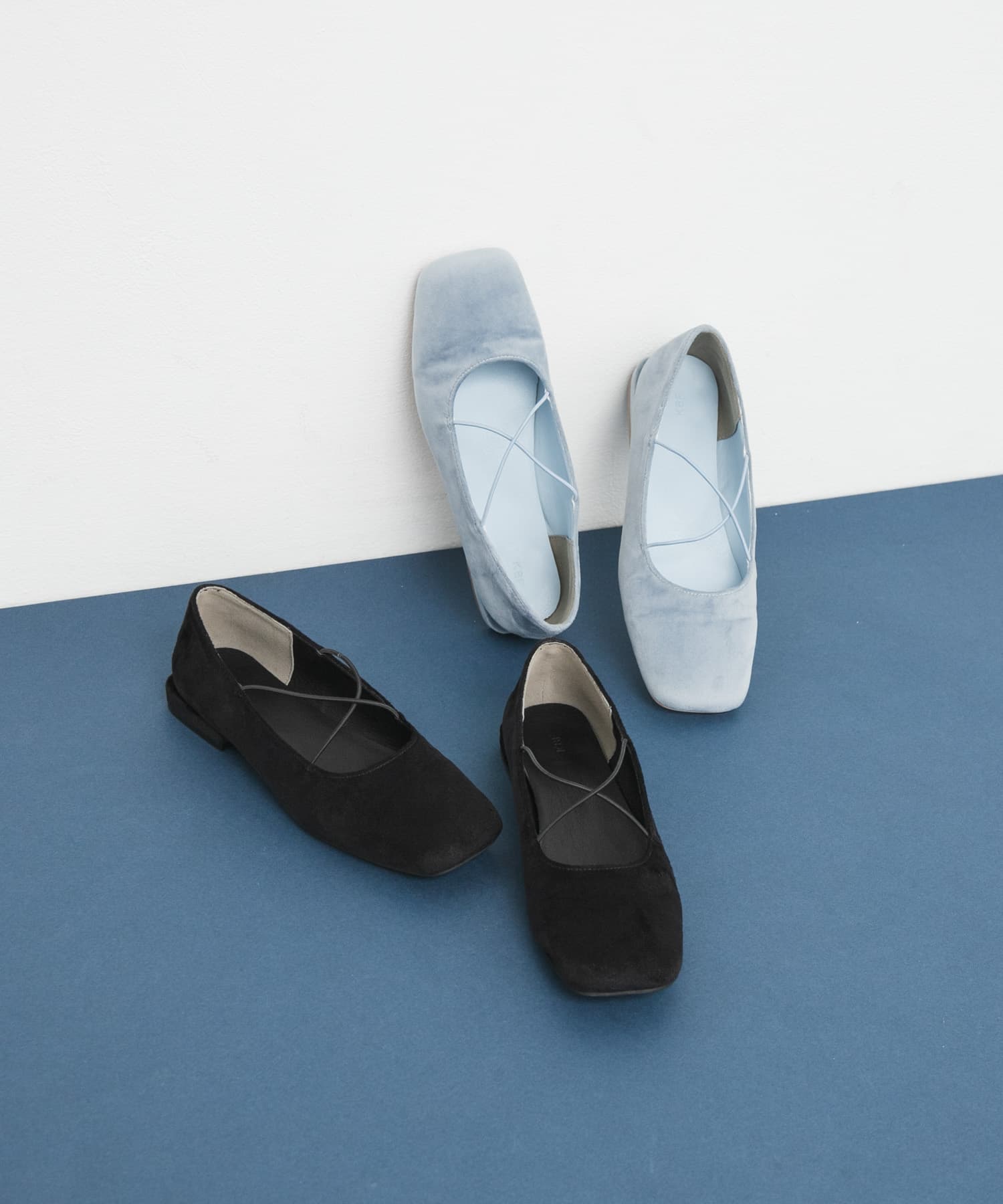 クロスナローバレエシューズ BLUE 37