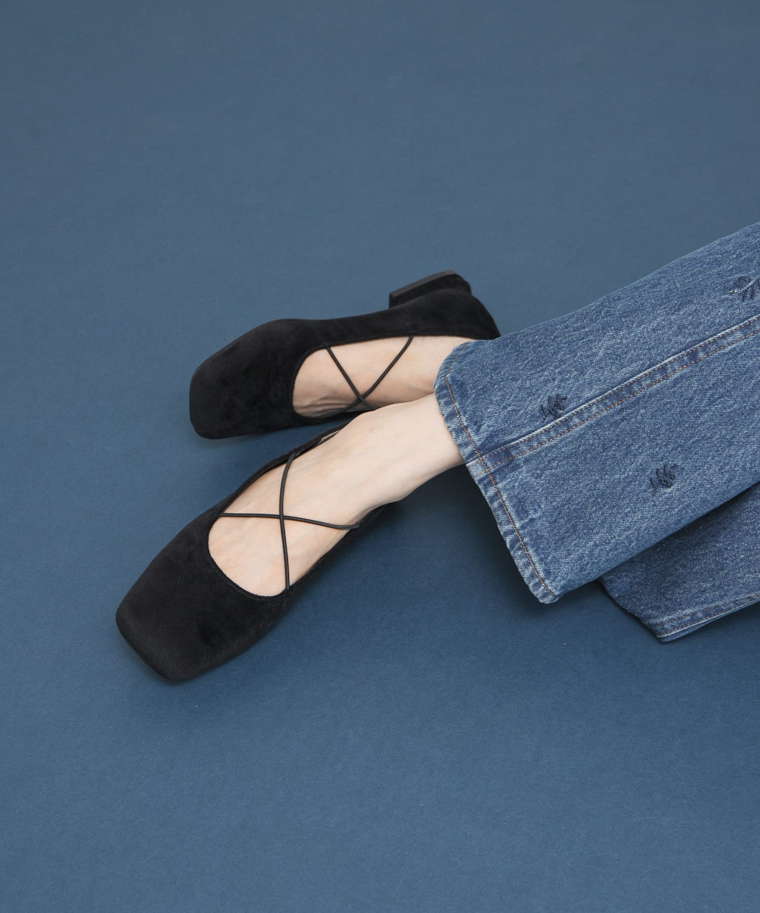 クロスナローバレエシューズ