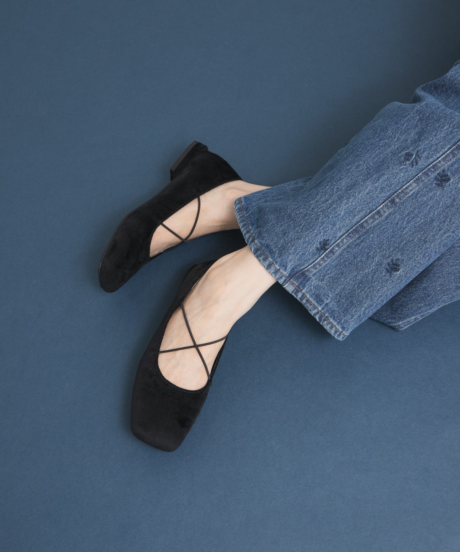 クロスナローバレエシューズ BLACK 36