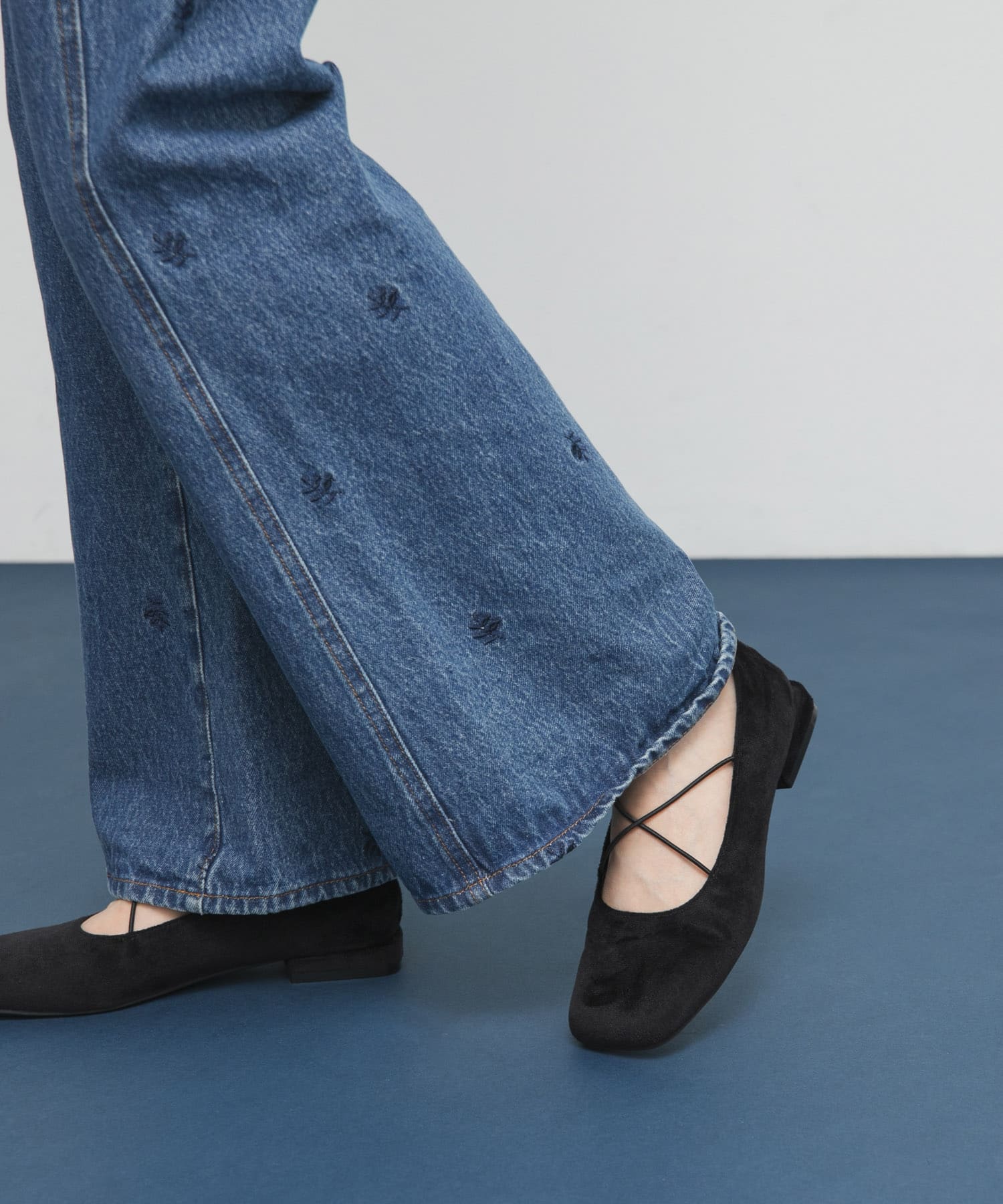 クロスナローバレエシューズ BLACK 36