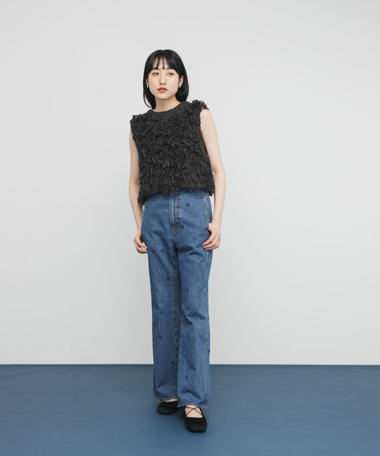 クロスナローバレエシューズ BLACK 36