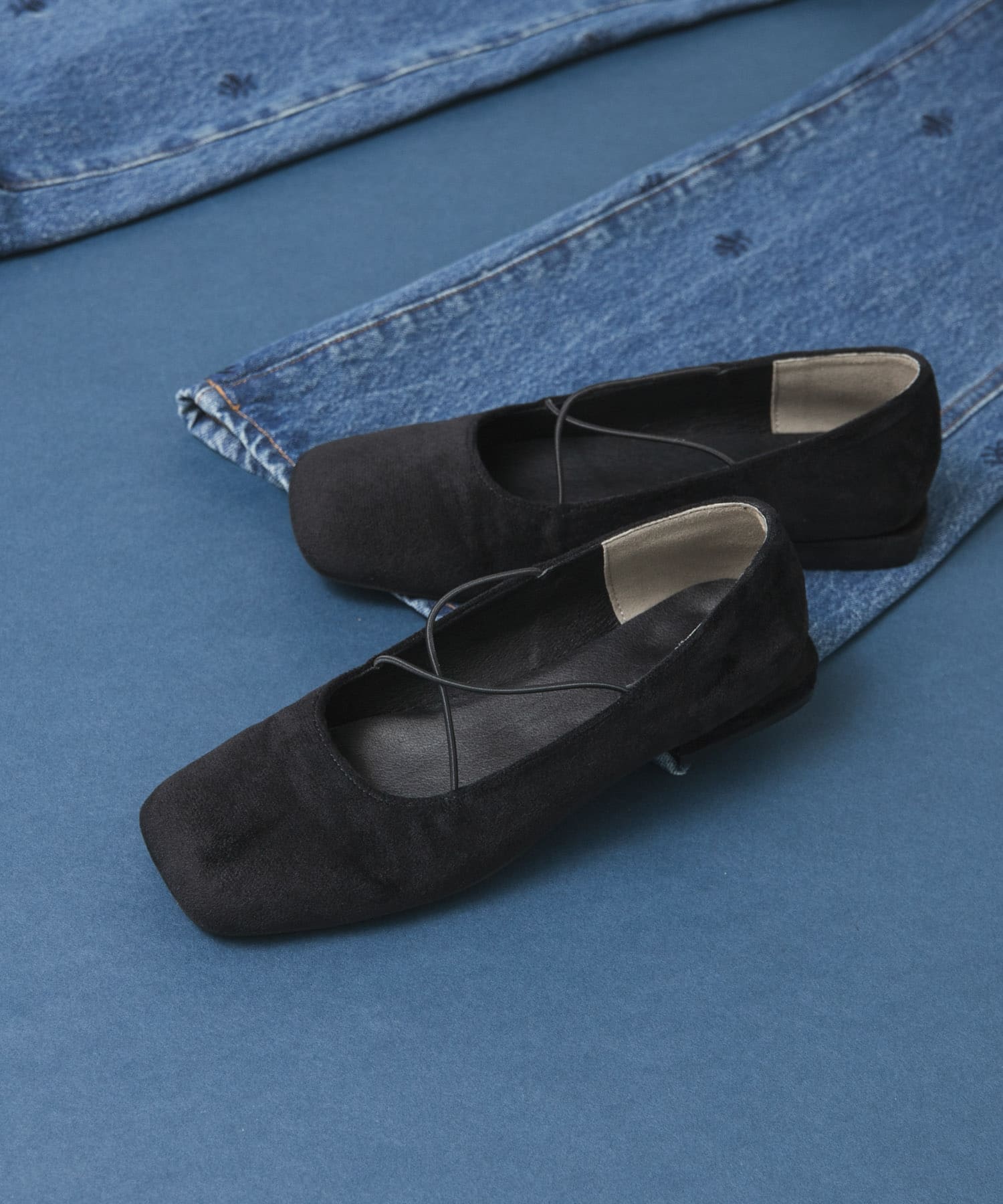 クロスナローバレエシューズ BLACK 37