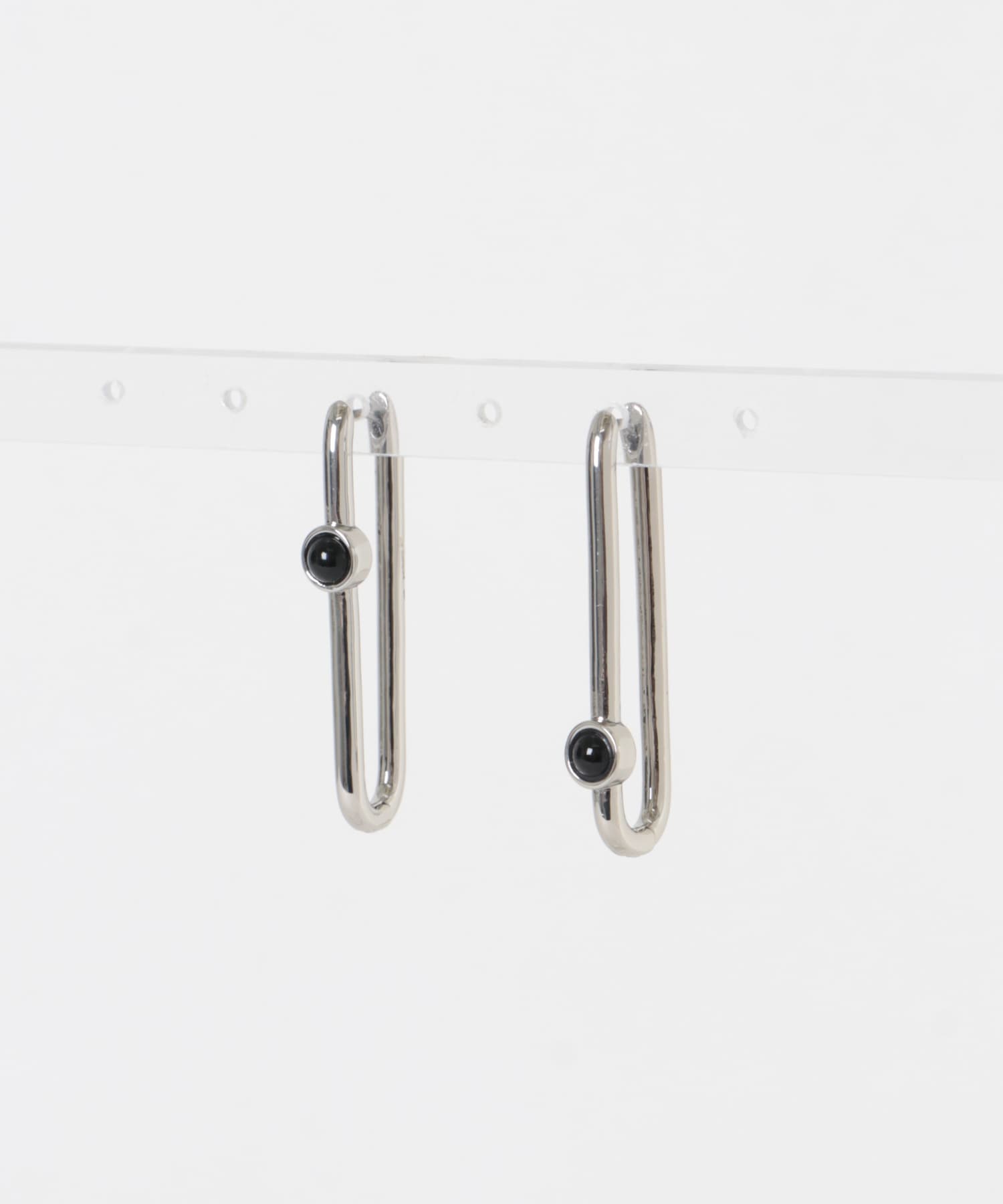 オーバルピアス SILVER one