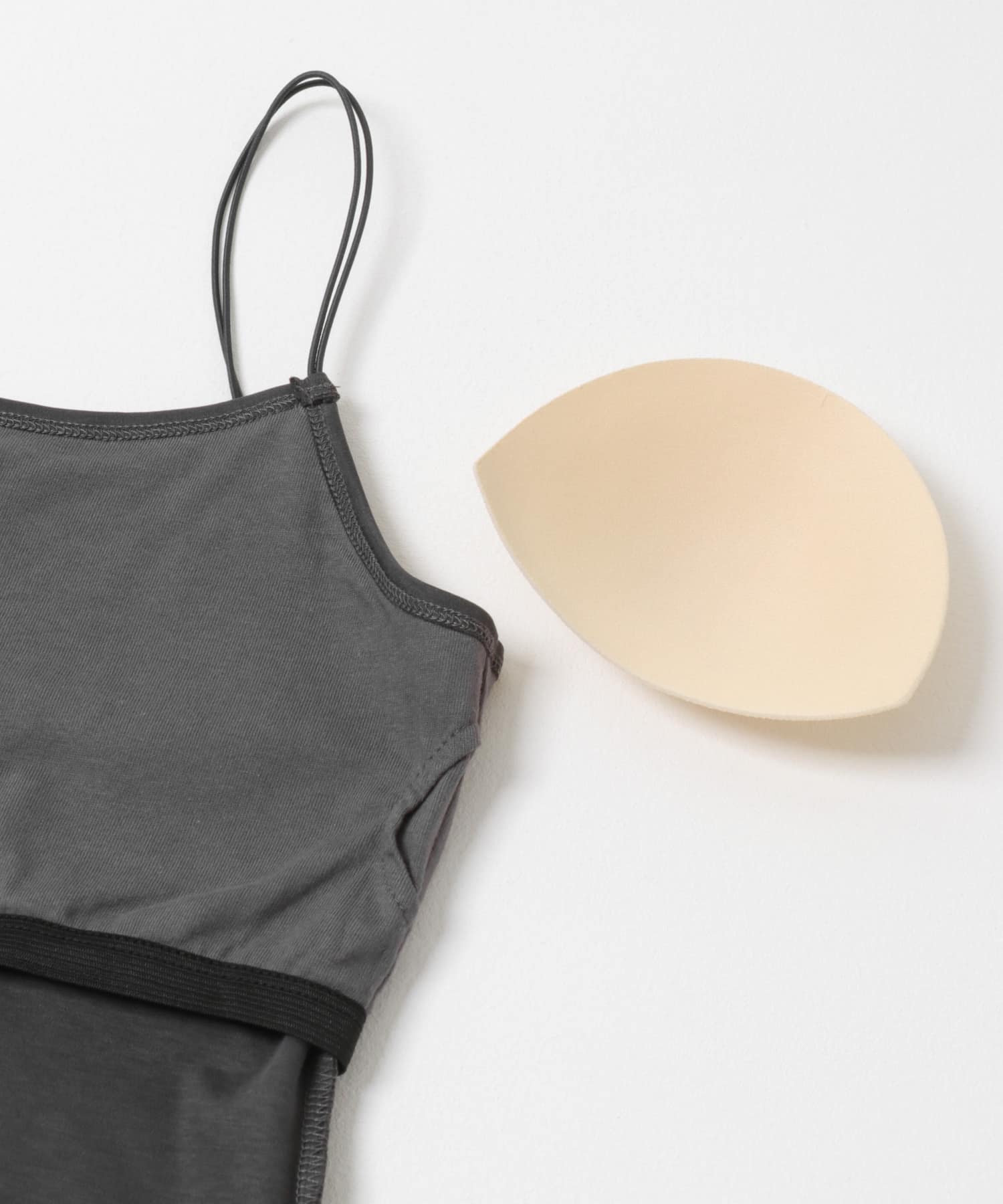 スパゲティダブルストラップキャミソール CHARCOAL one
