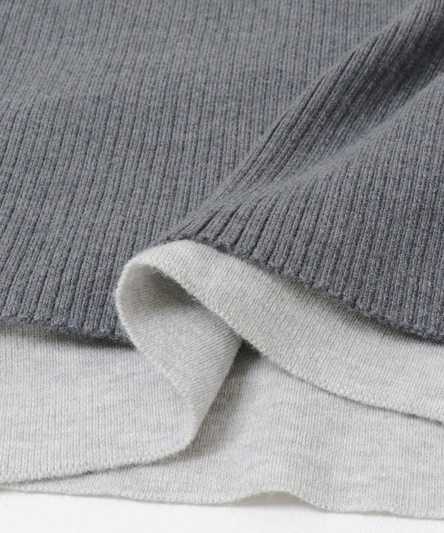 レイヤードライクヘンリーニット CCL×L.GRY one