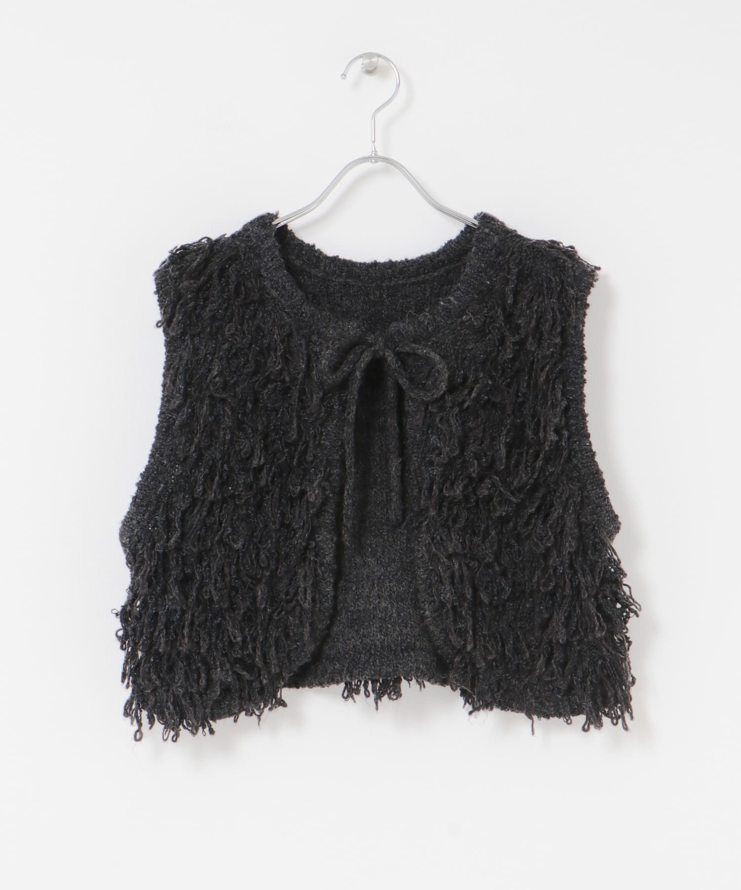 『一部WEB限定カラー』ループニットベスト CHARCOAL one