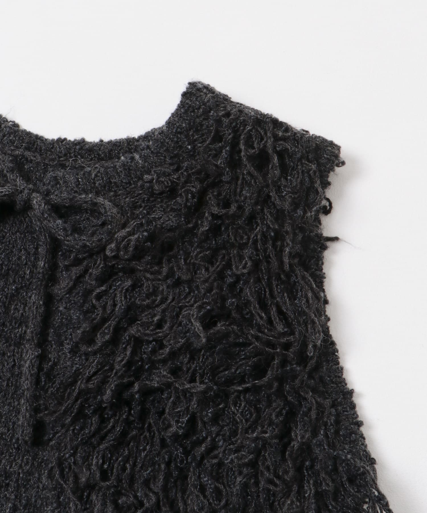 『一部WEB限定カラー』ループニットベスト CHARCOAL one